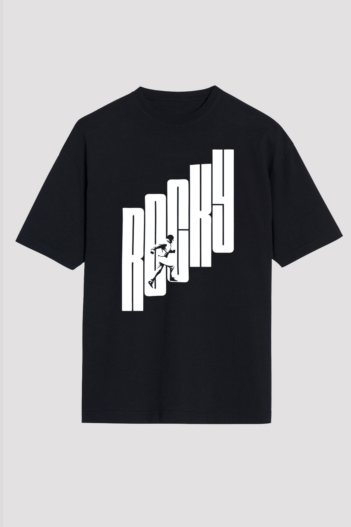 Rocky Siyah Unisex Oversize Tişört T-Shirt