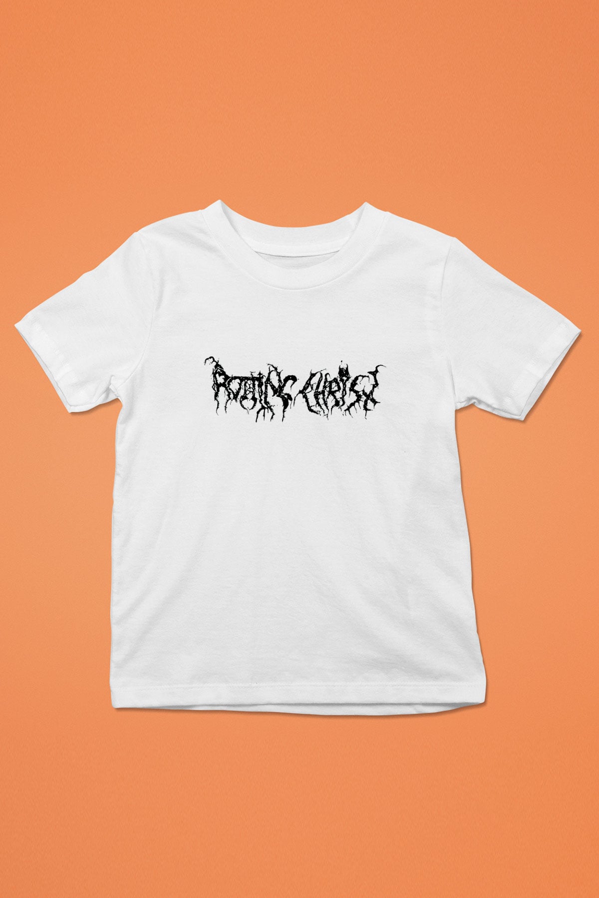 Rotting Christ Baskılı Beyaz Unisex Çocuk Tişört
