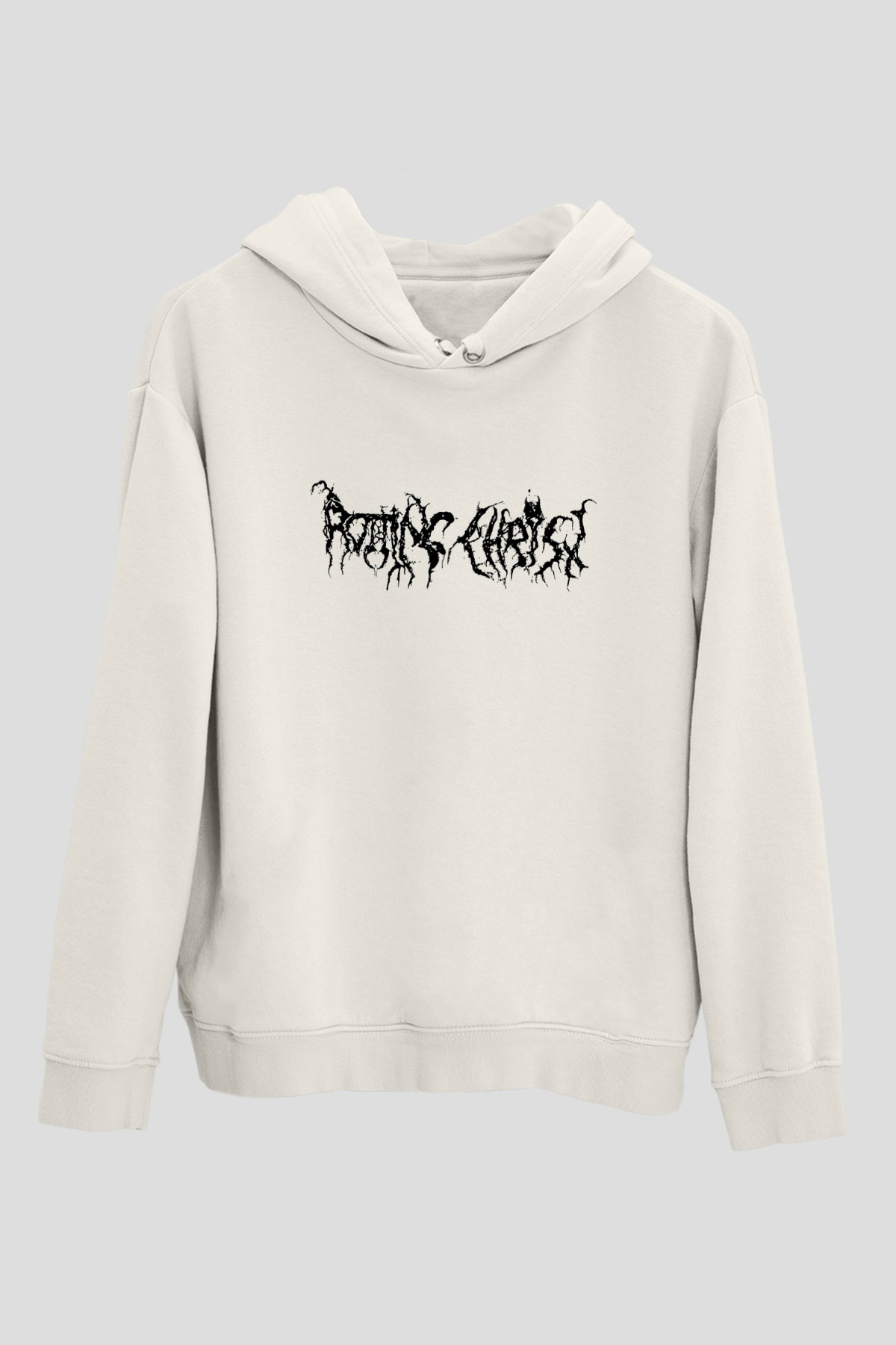 Rotting Christ Beyaz Unisex Kapşonlu Sweatshirt