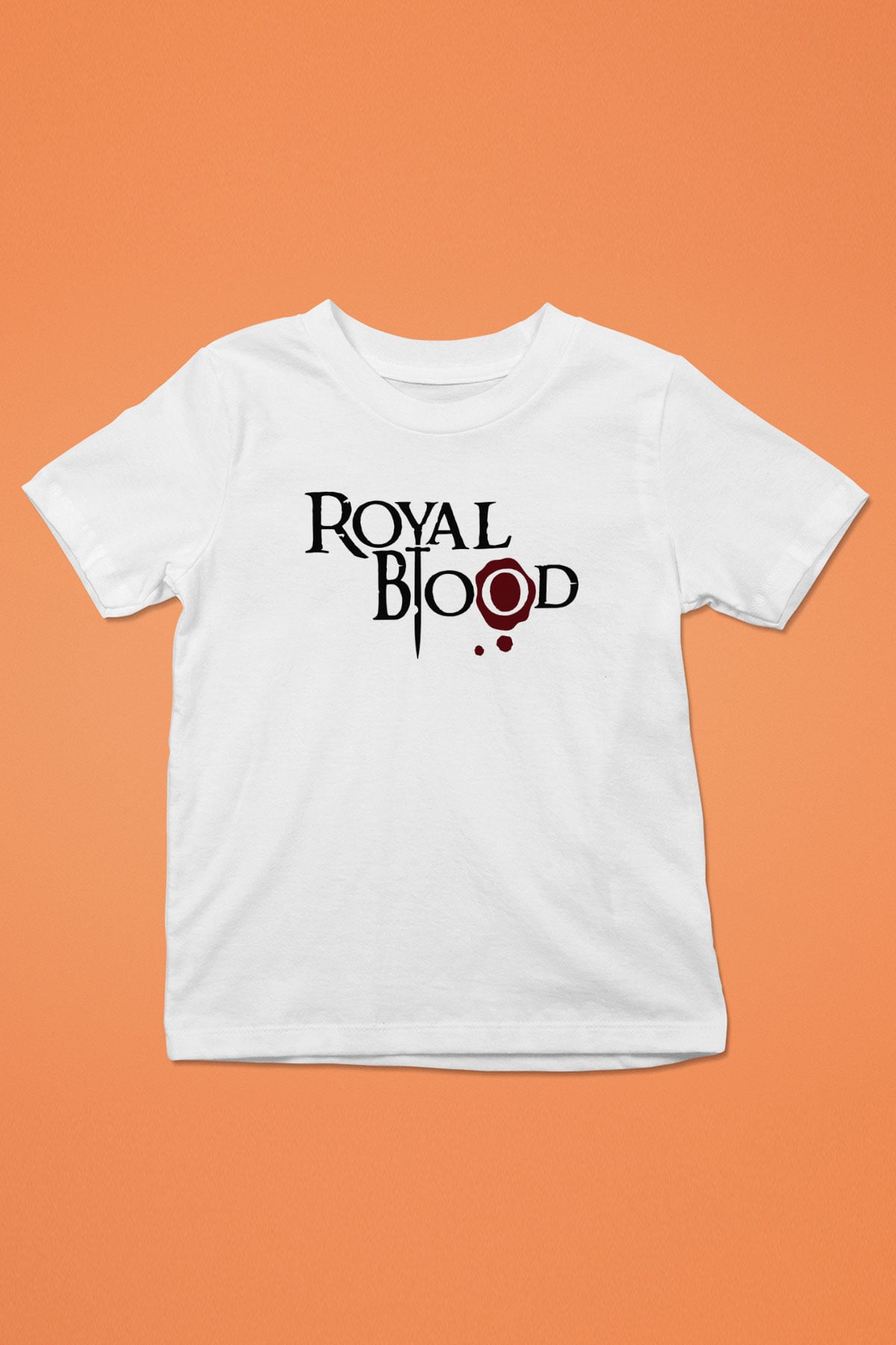 Royal Blood Baskılı Beyaz Unisex Çocuk Tişört