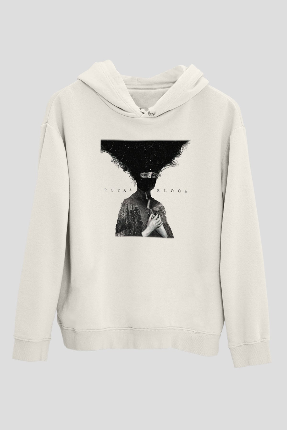 Royal Blood Beyaz Unisex Kapşonlu Sweatshirt