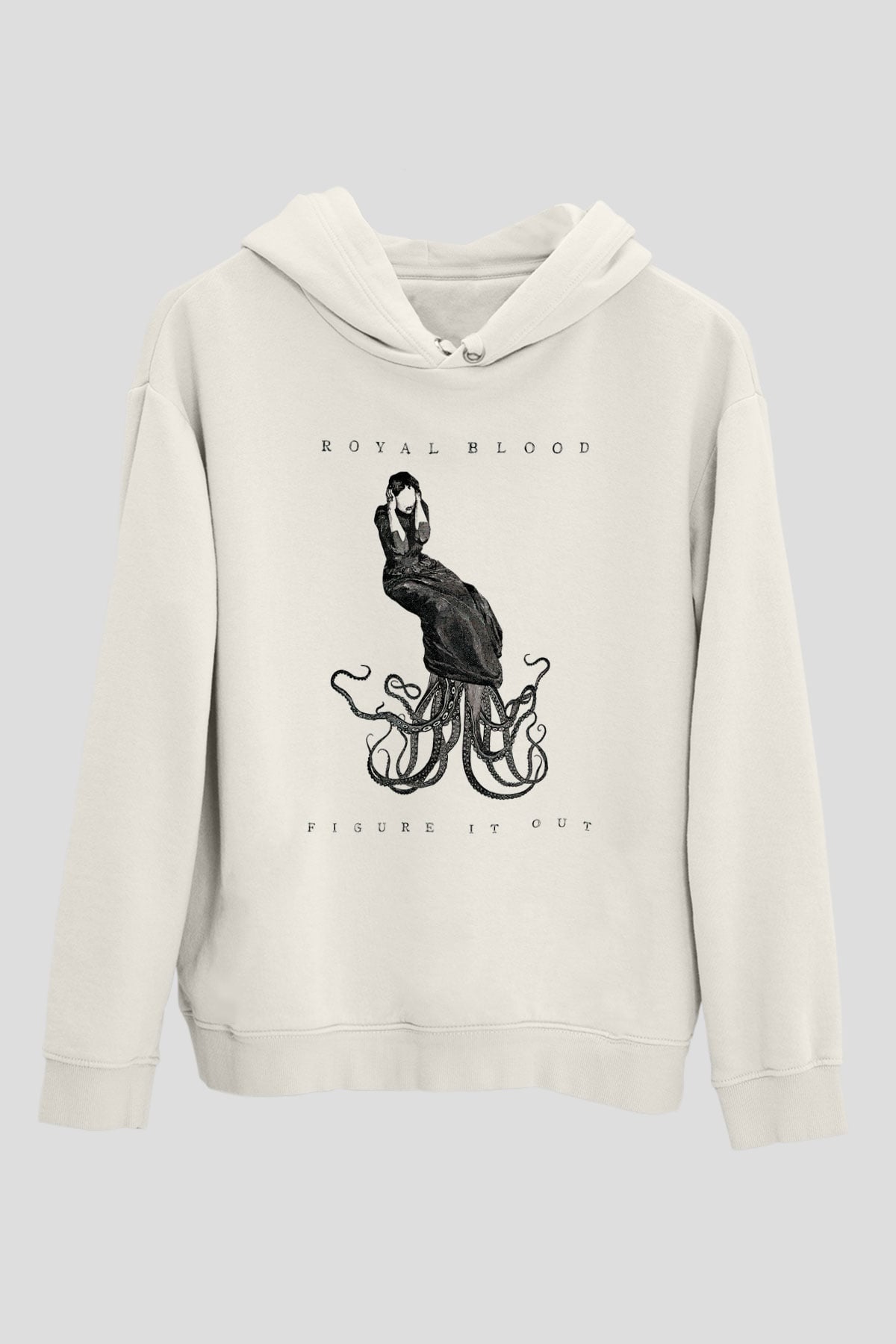 Royal Blood Beyaz Unisex Kapşonlu Sweatshirt