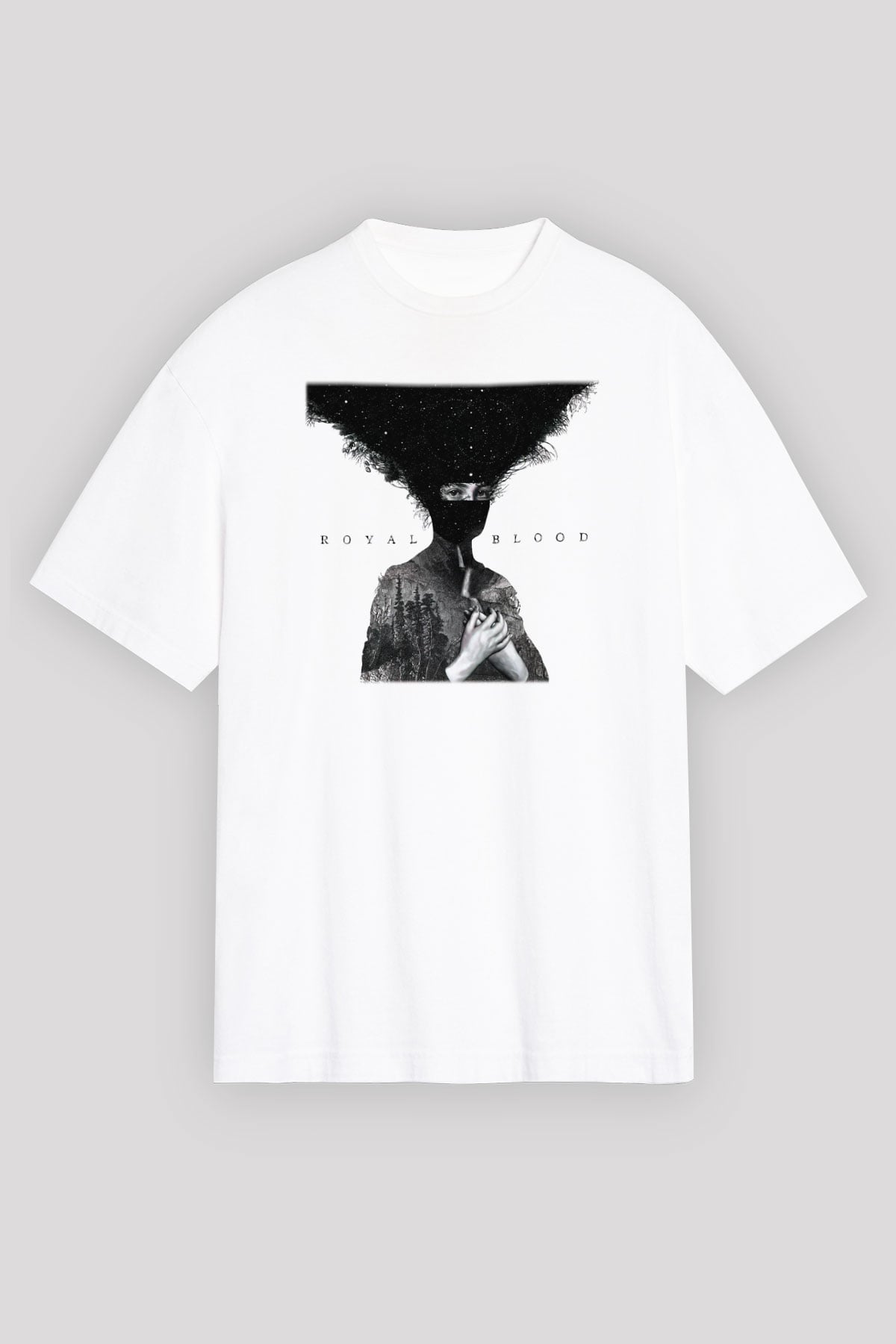 Royal Blood Beyaz Unisex Oversize Tişört T-Shirt