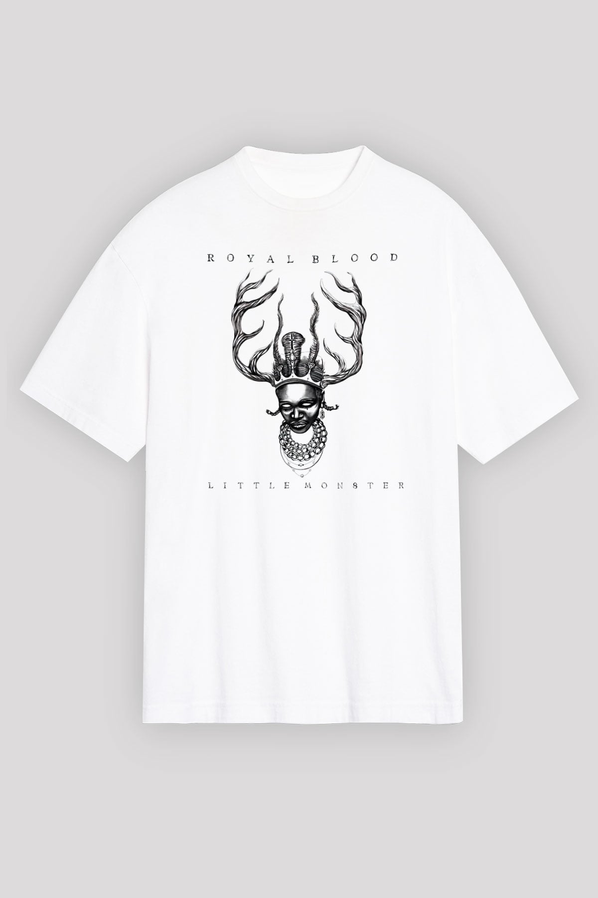 Royal Blood Beyaz Unisex Oversize Tişört T-Shirt