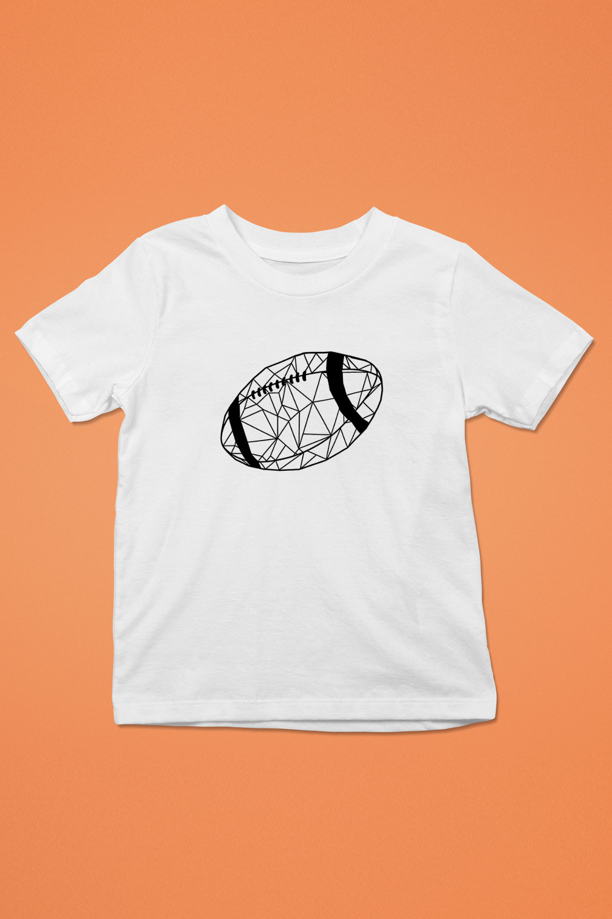 Rugby Baskılı Unisex Beyaz Çocuk Tişört - Tshirt
