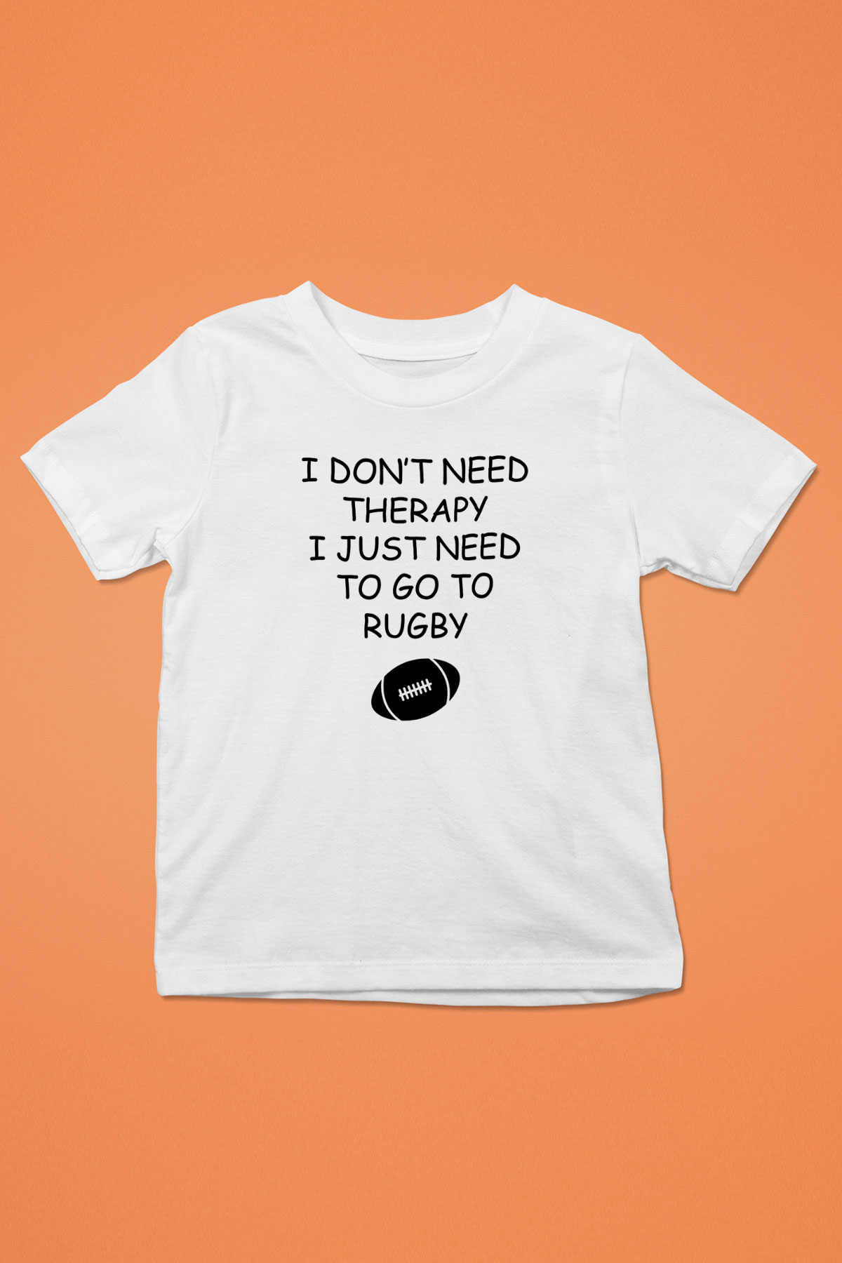 Rugby Baskılı Unisex Beyaz Çocuk Tişört - Tshirt
