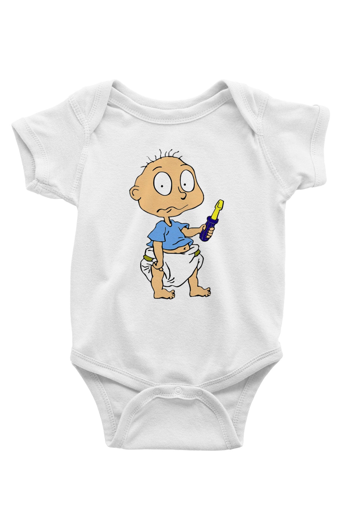 Rugrats Baskılı Beyaz Unisex Bebek Body - Zıbın