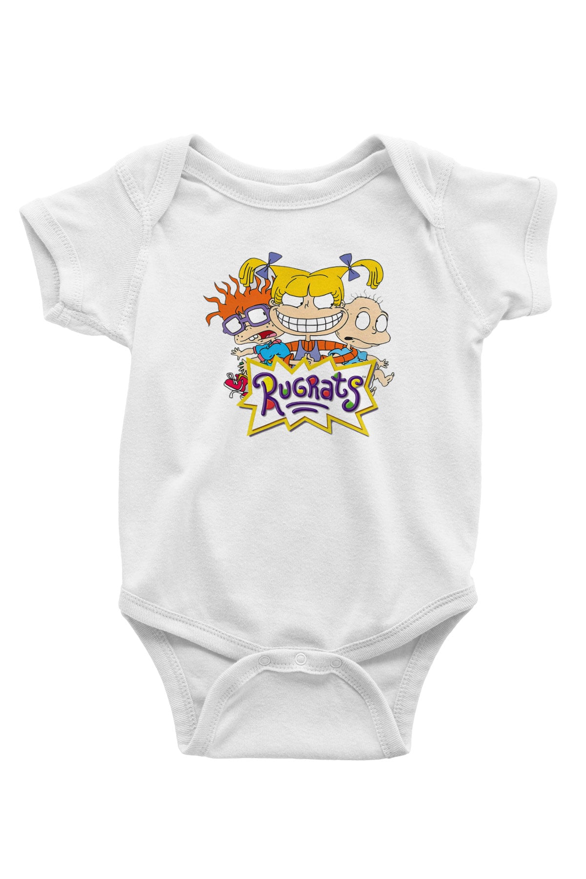 Rugrats Baskılı Beyaz Unisex Bebek Body - Zıbın