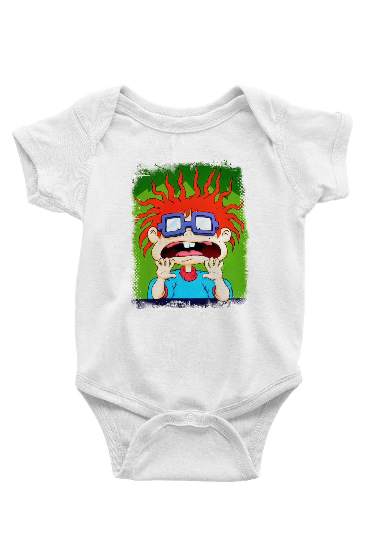 Rugrats Baskılı Beyaz Unisex Bebek Body - Zıbın