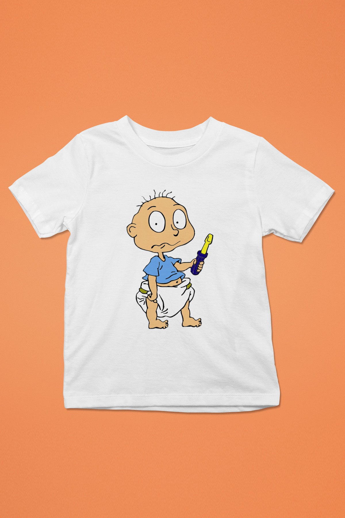 Rugrats Baskılı Beyaz Unisex Çocuk Tişört