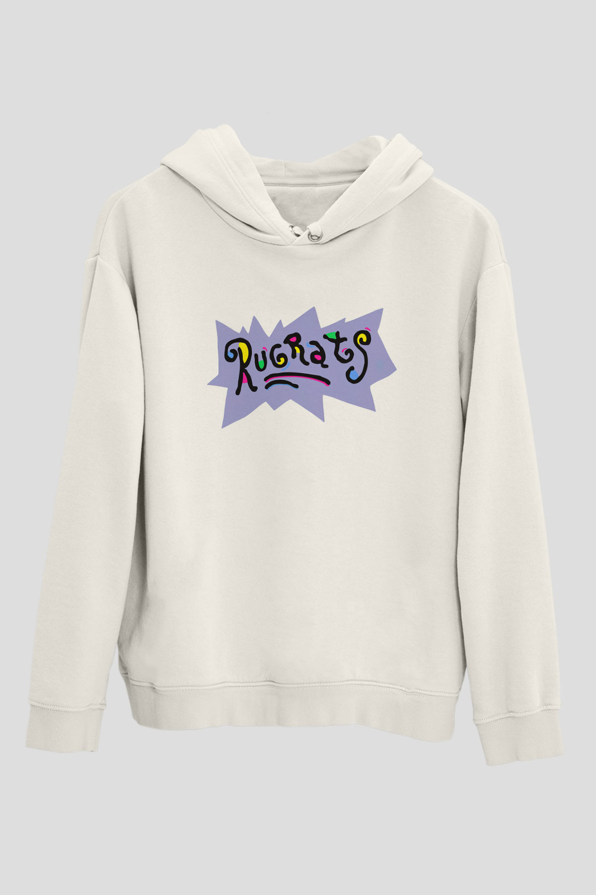 Rugrats Beyaz Unisex Kapşonlu Sweatshirt