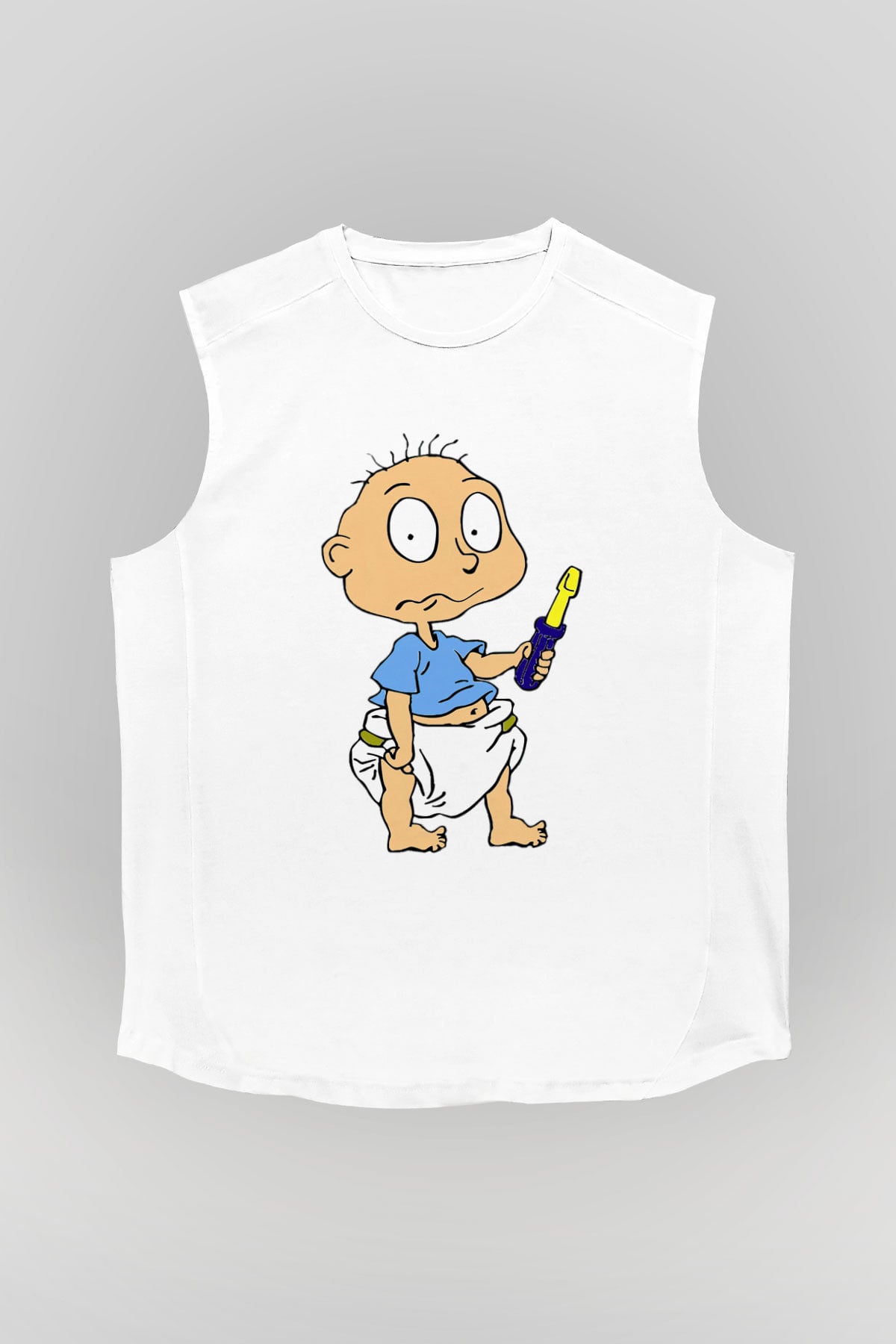 Rugrats Beyaz Unisex Kolsuz Tişört
