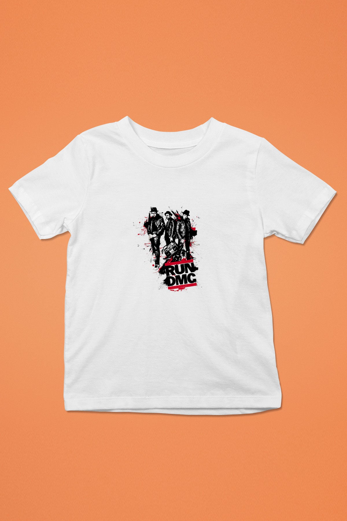 Run DMC Baskılı Unisex Beyaz Çocuk Tişört