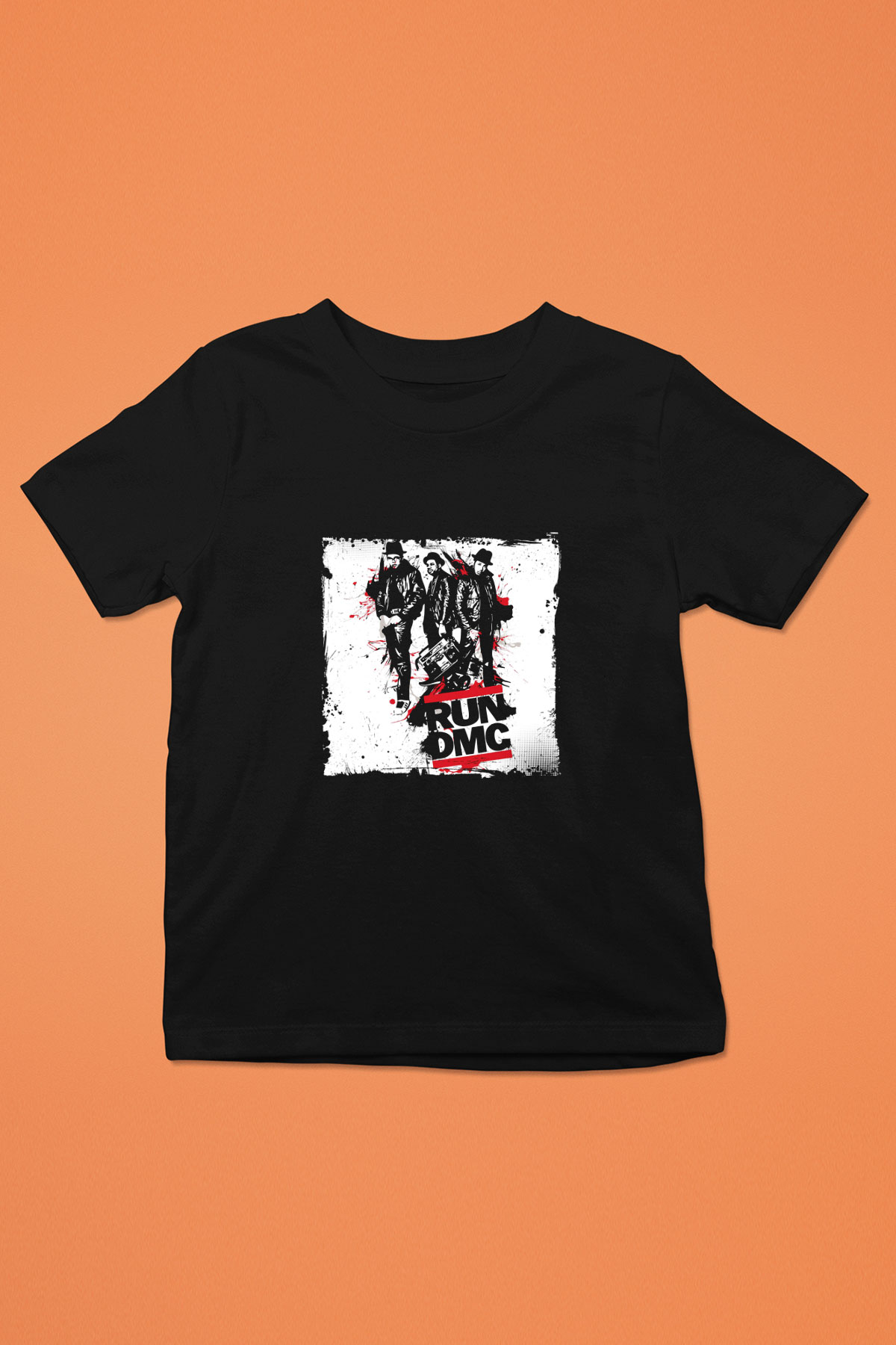 Run DMC Baskılı Unisex Siyah Çocuk Tişört