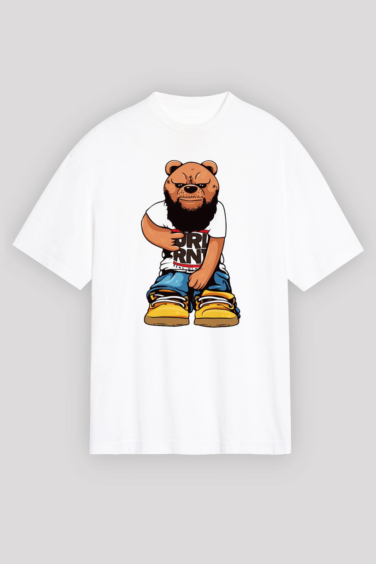 Run DMC Beyaz Unisex Oversize Tişört T-Shirt