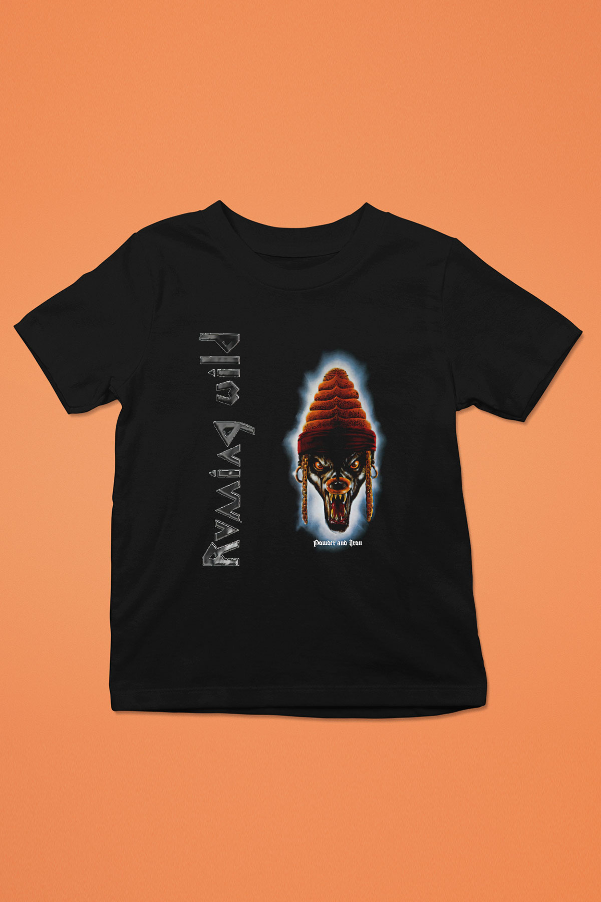 Running Wild Baskılı Unisex Siyah Çocuk Tişört - Tshirt