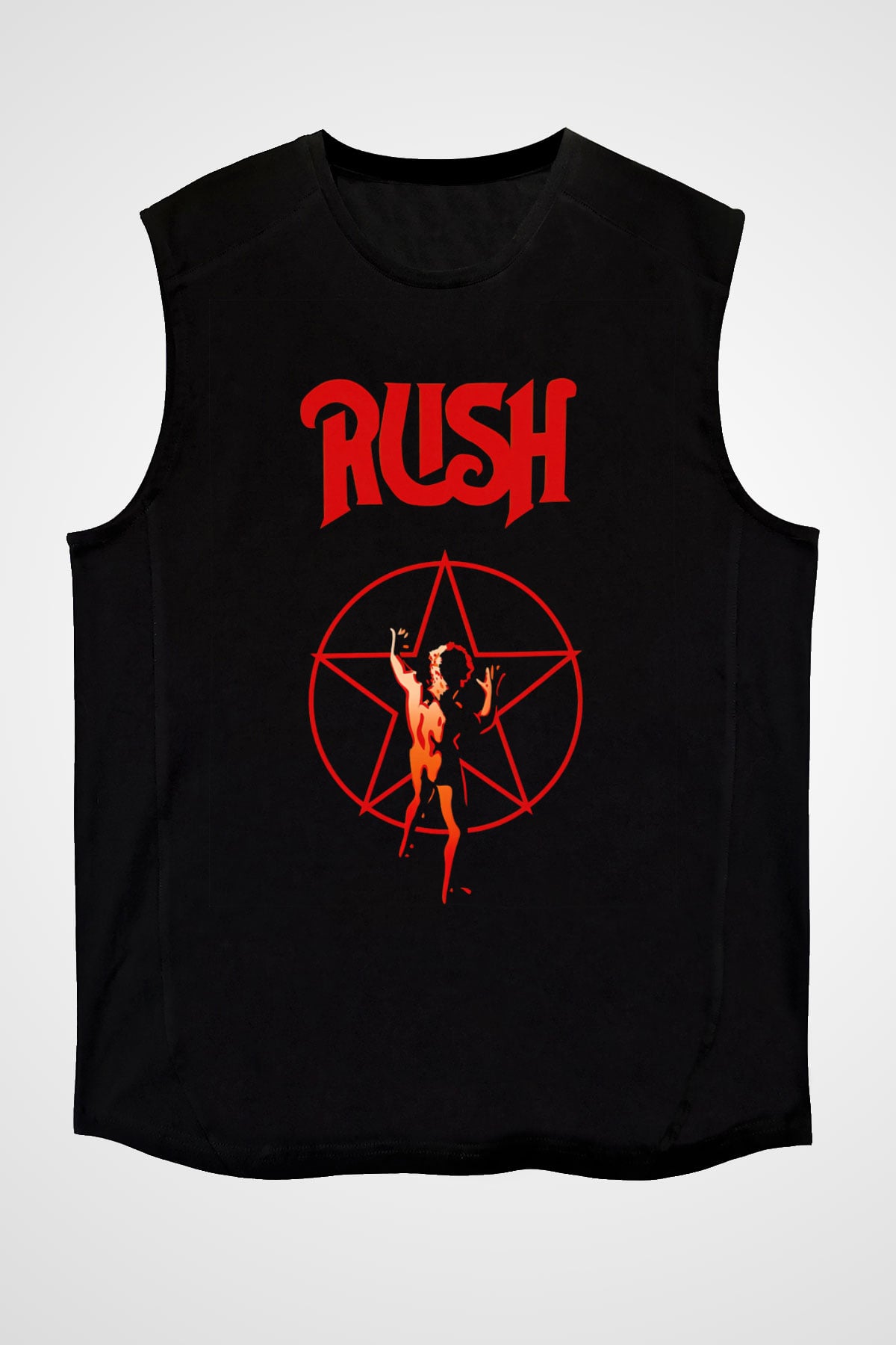 Rush Siyah Unisex Kolsuz Tişört