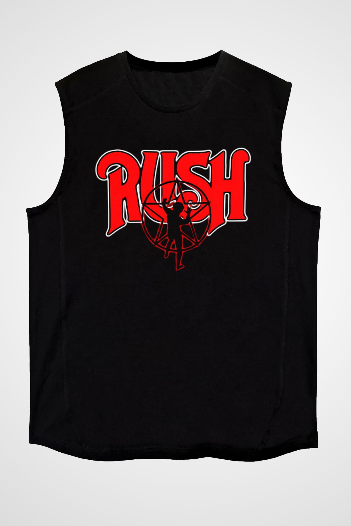 Rush Siyah Unisex Kolsuz Tişört