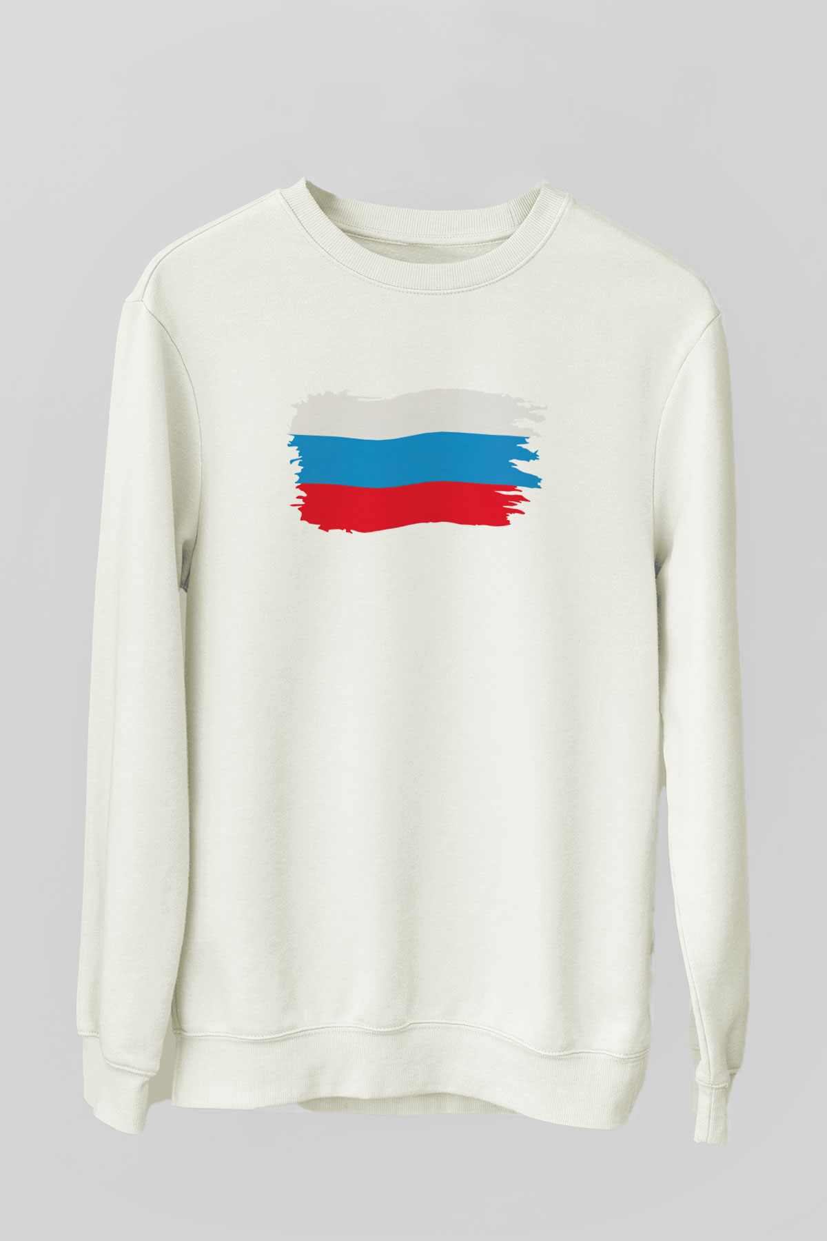 Rusya Beyaz Unisex Sweatshirt