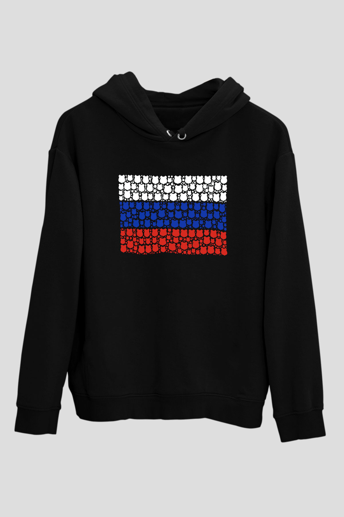 Rusya Siyah Unisex Hoodie