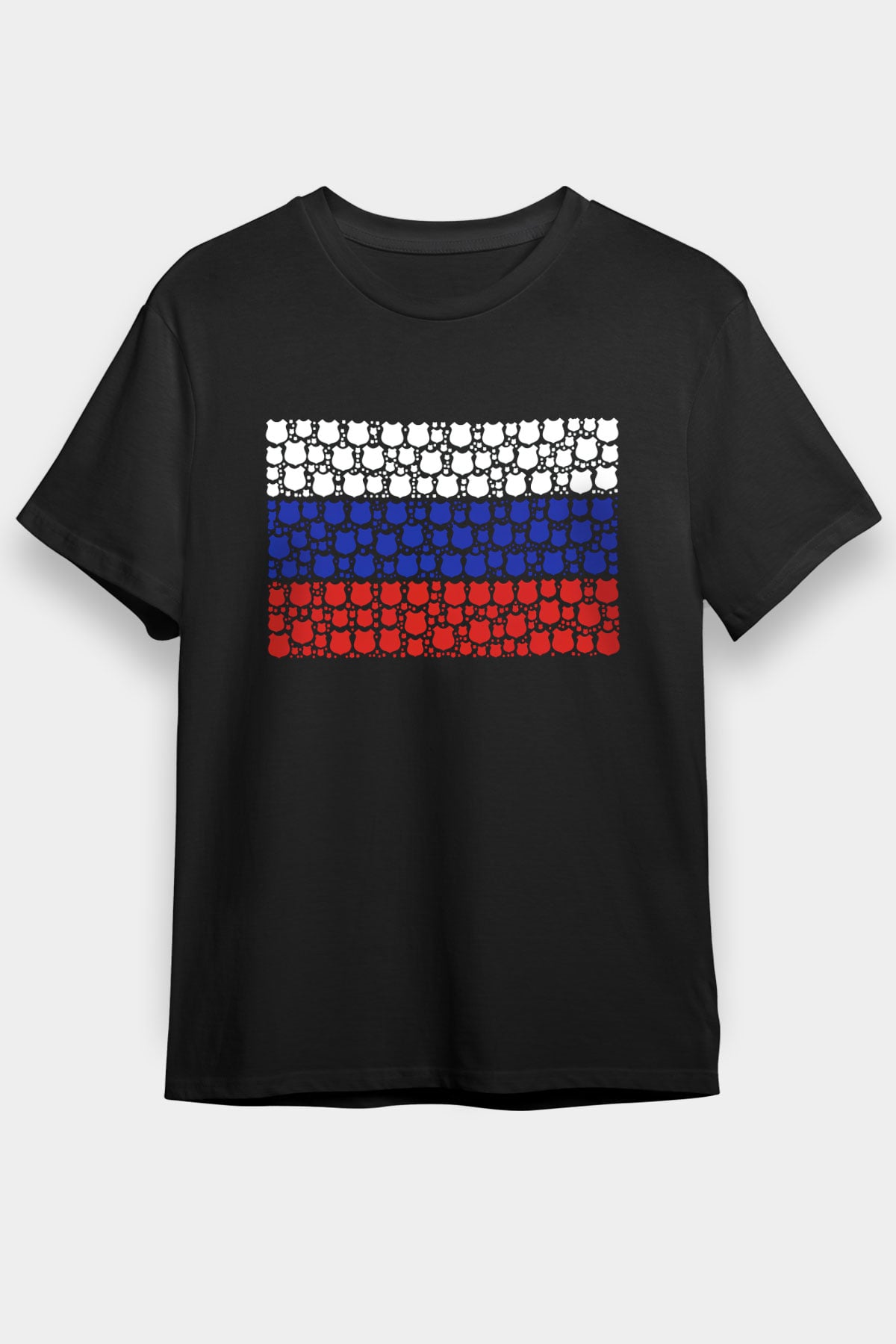 Rusya Siyah Unisex Tişört T-Shirt - TişörtFabrikası