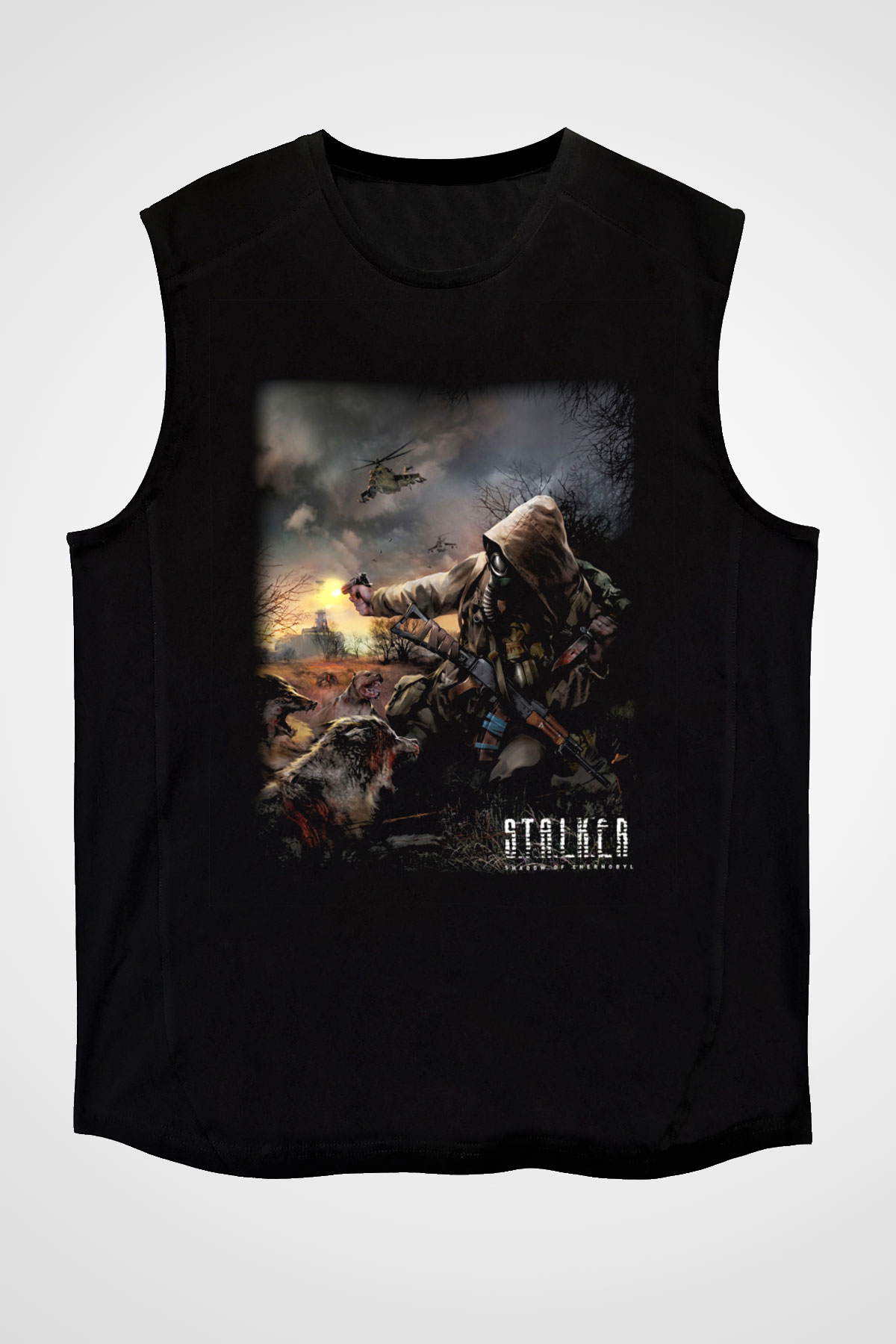 S.T.A.L.K.E.R. Siyah Unisex Kolsuz Tişört