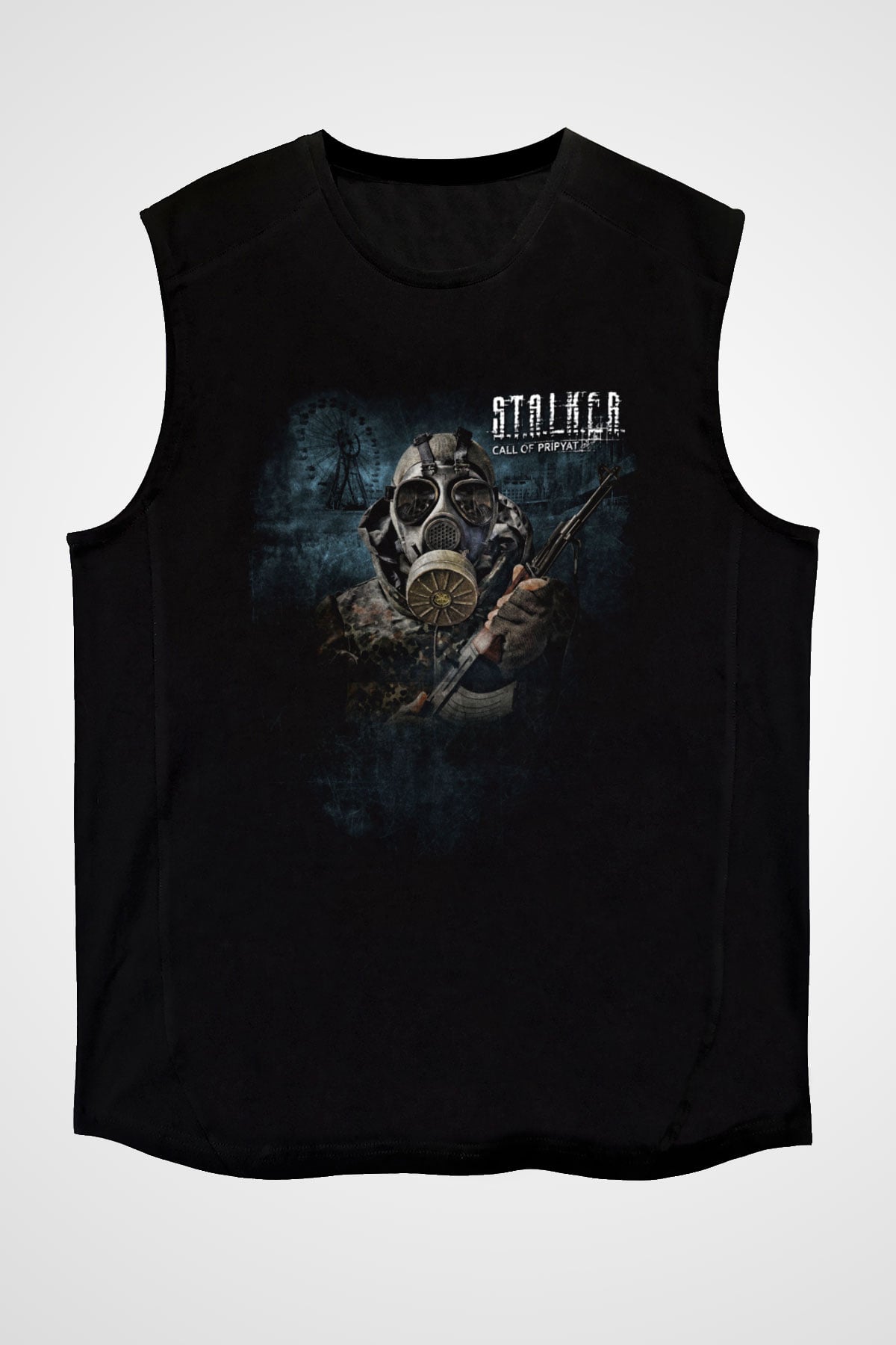 S.T.A.L.K.E.R. Siyah Unisex Kolsuz Tişört