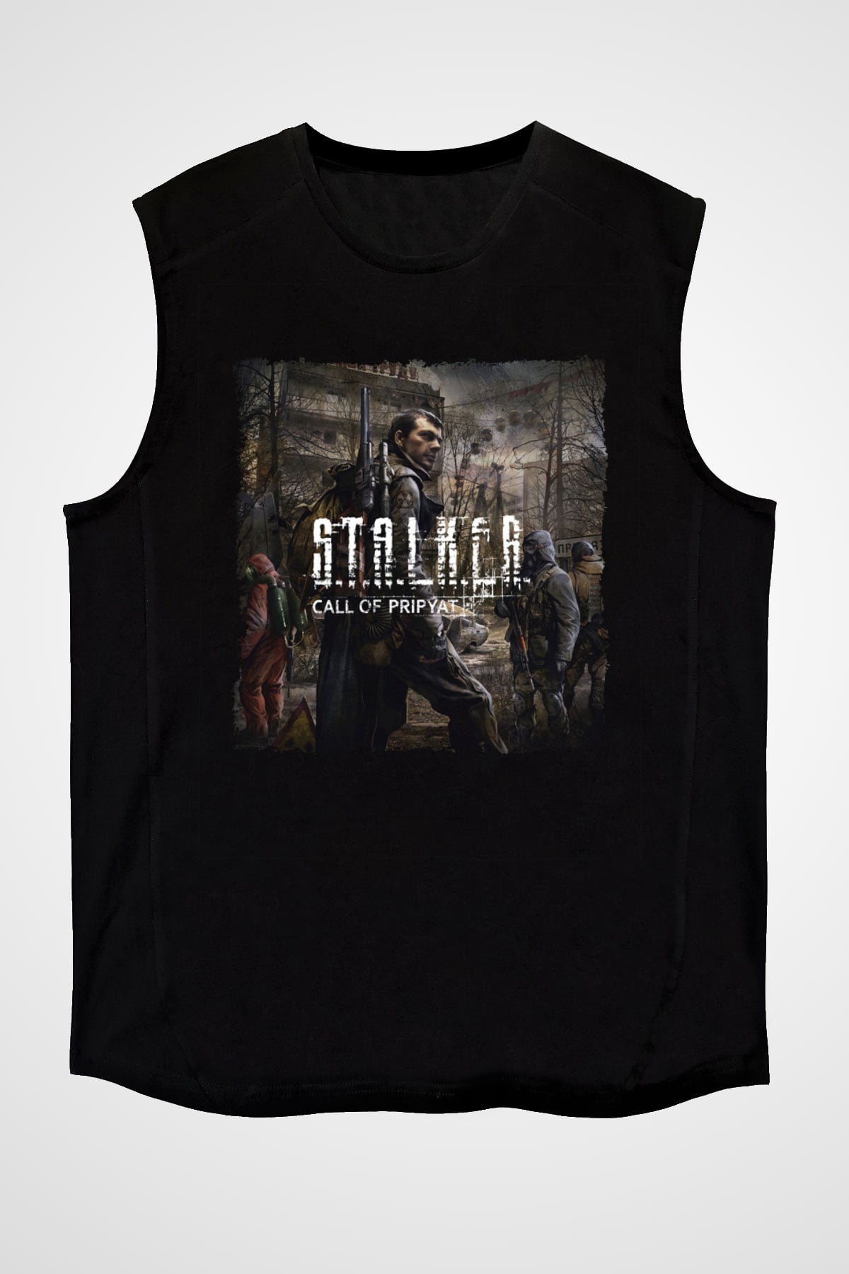 S.T.A.L.K.E.R. Siyah Unisex Kolsuz Tişört