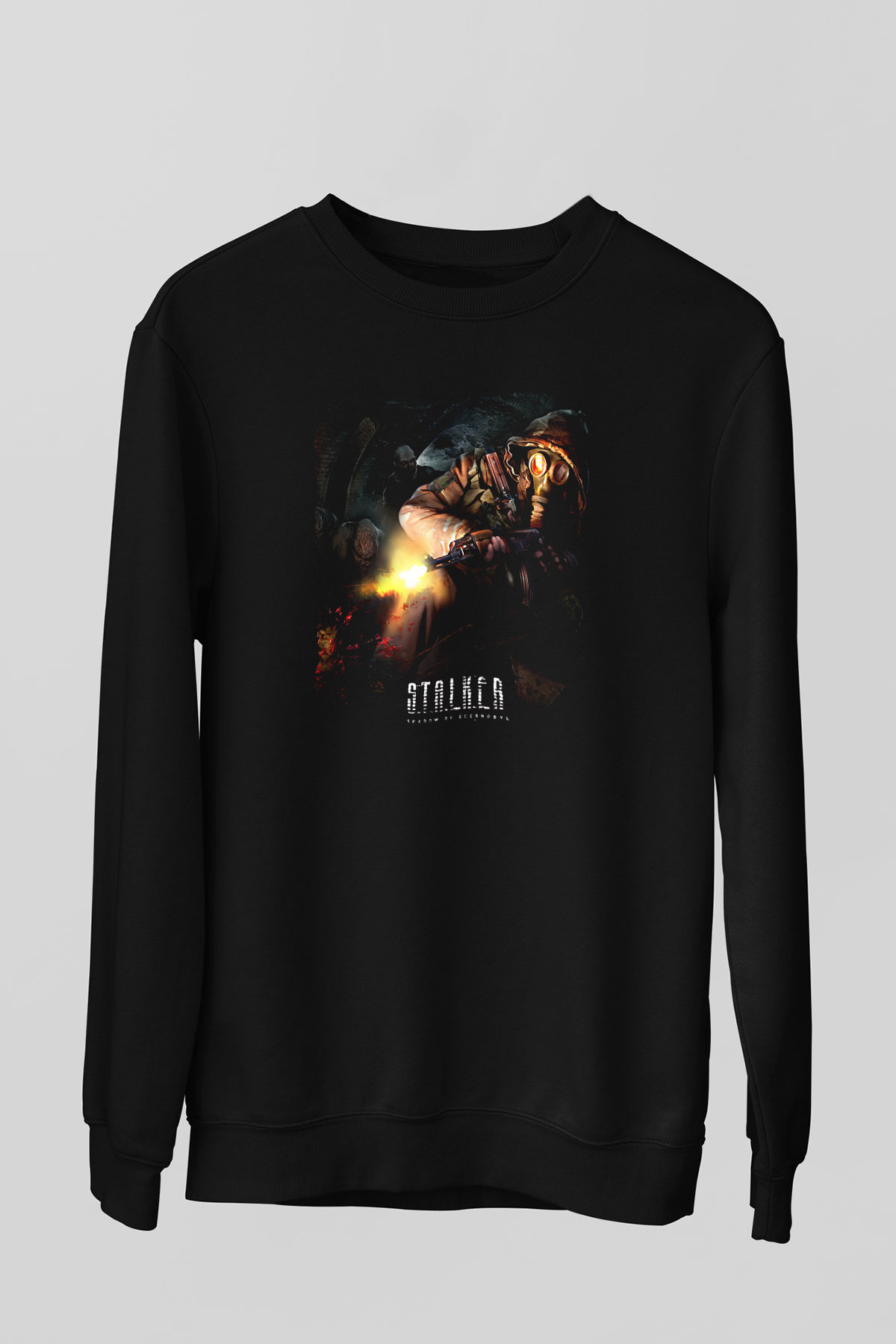 S.T.A.L.K.E.R. Siyah Unisex Sweatshirt