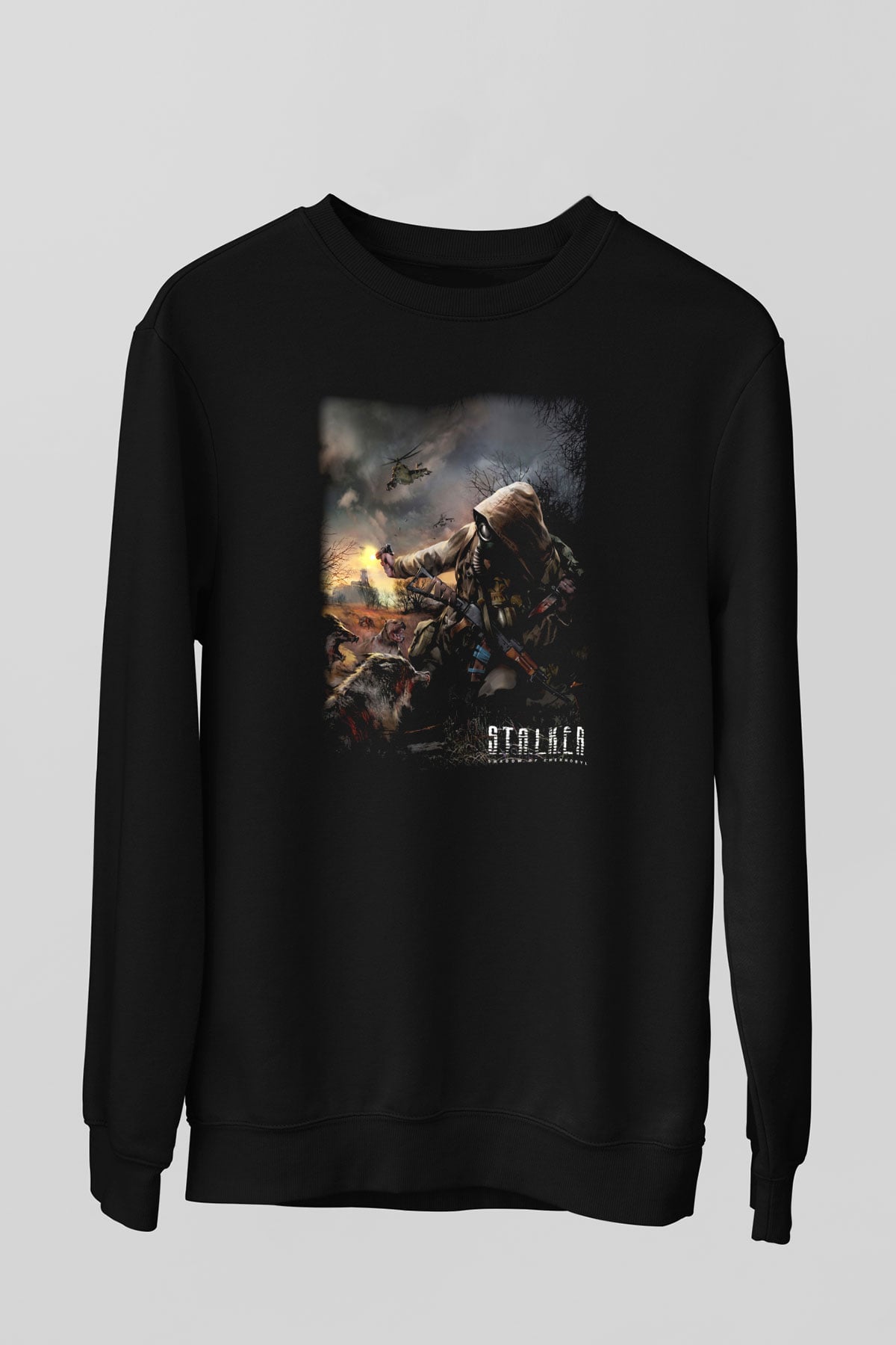 S.T.A.L.K.E.R. Siyah Unisex Sweatshirt