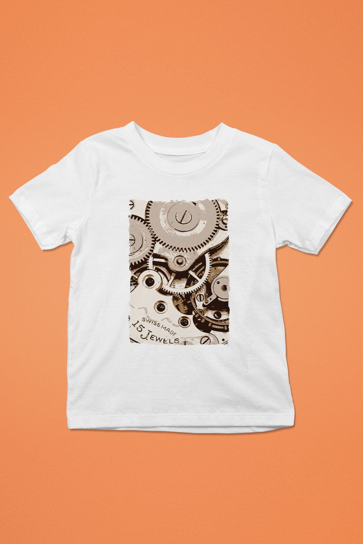 Saatçi Beyaz Unisex Çocuk Tişört