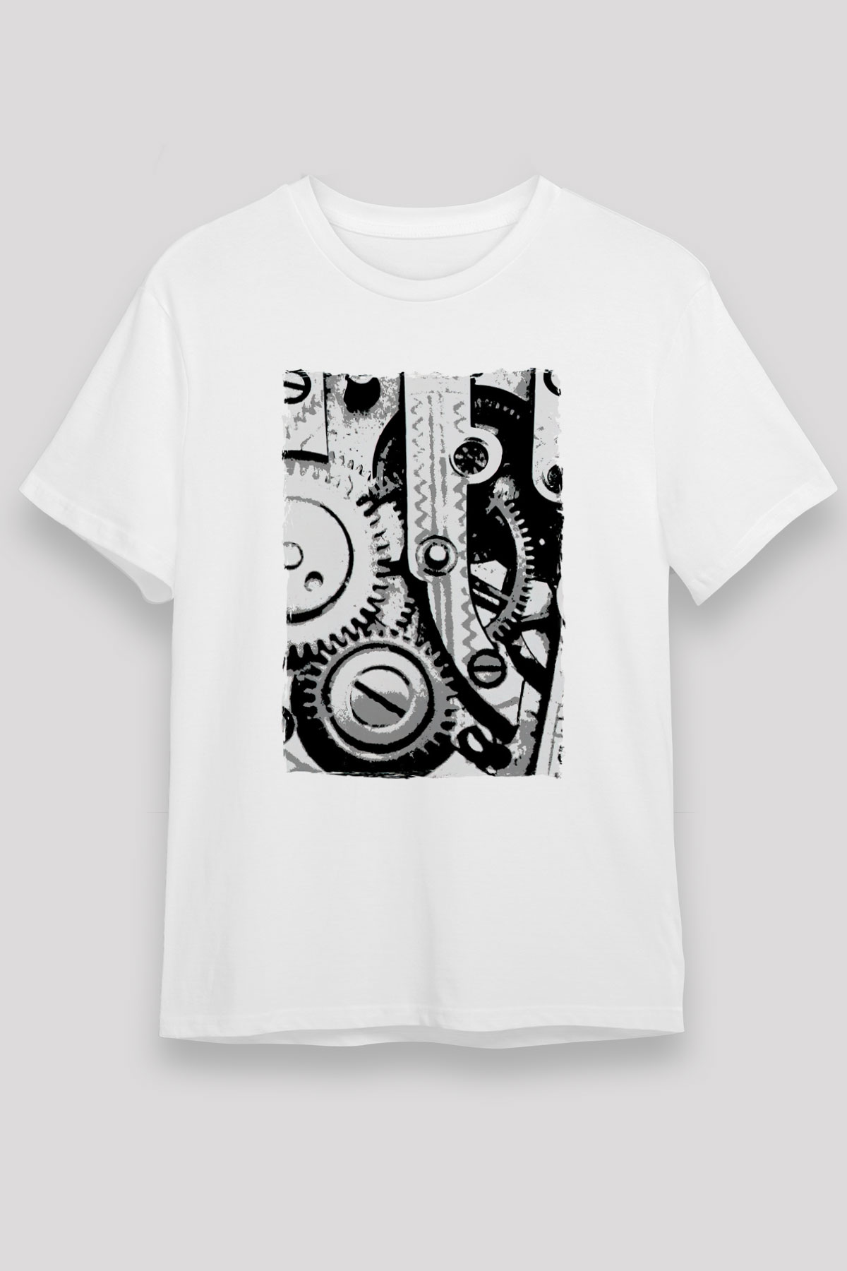 Saatçi Beyaz Unisex Tişört T-Shirt - TişörtFabrikası