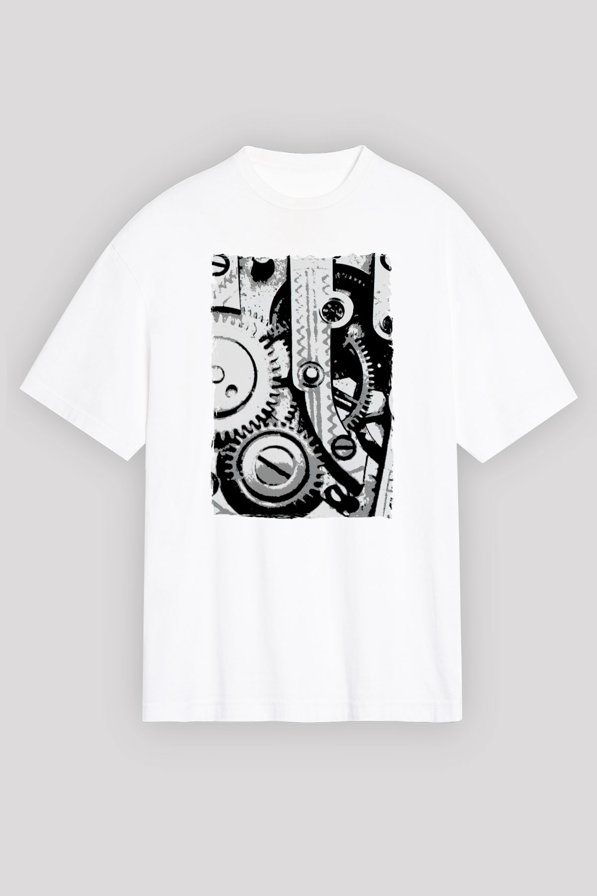 Saatçi Beyaz Unisex Tişört T-Shirt - TişörtFabrikası