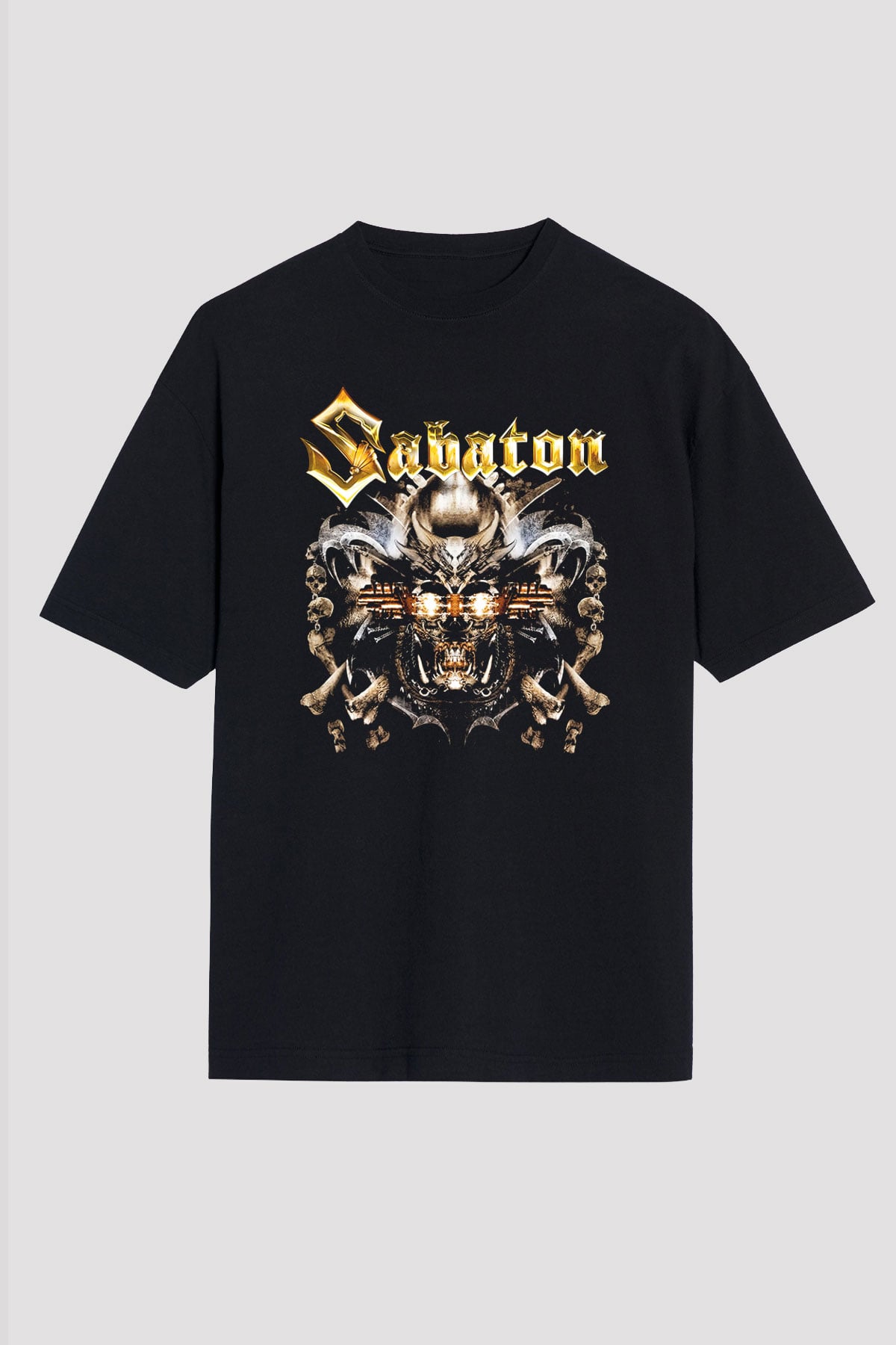 Sabaton Siyah Unisex Oversize Tişört T-Shirt
