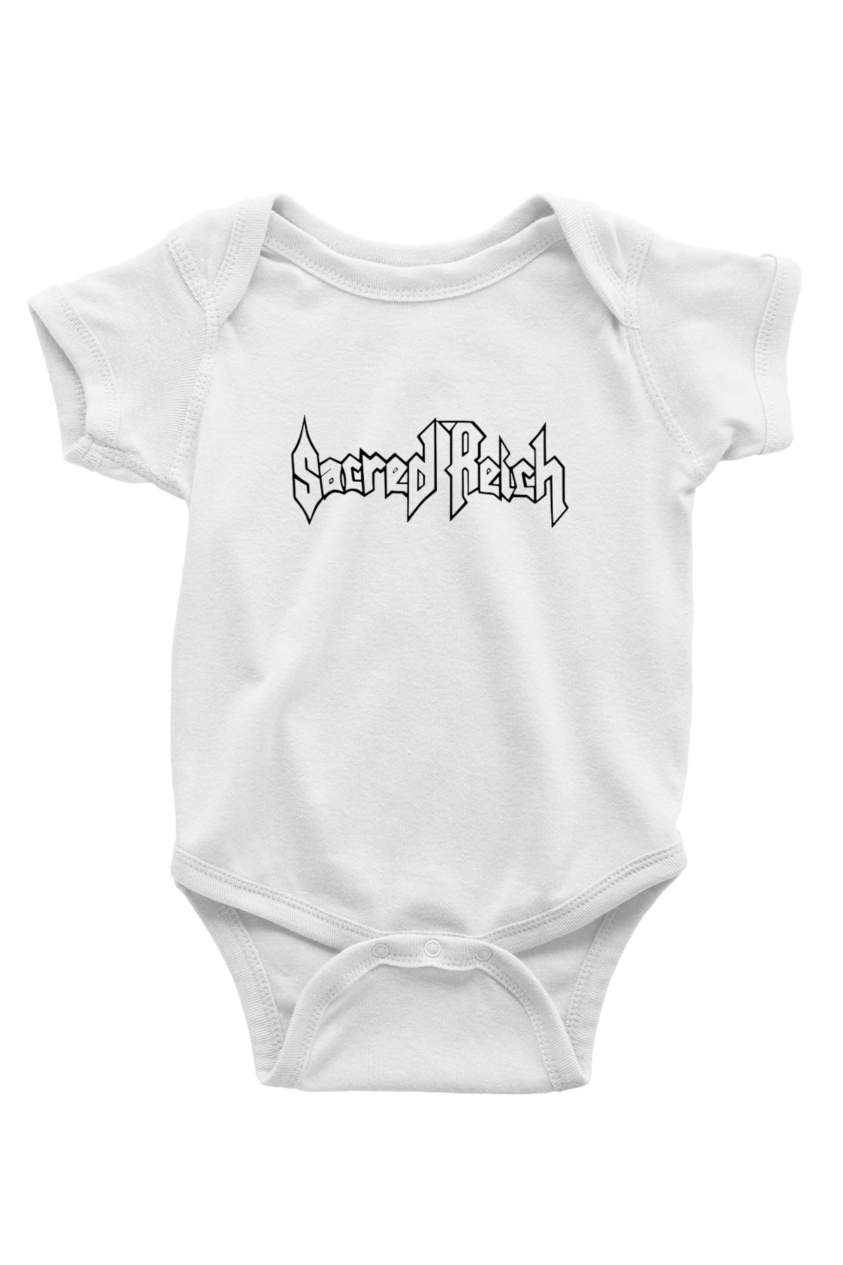 Sacred Reich Baskılı Beyaz Unisex Bebek Body - Zıbın