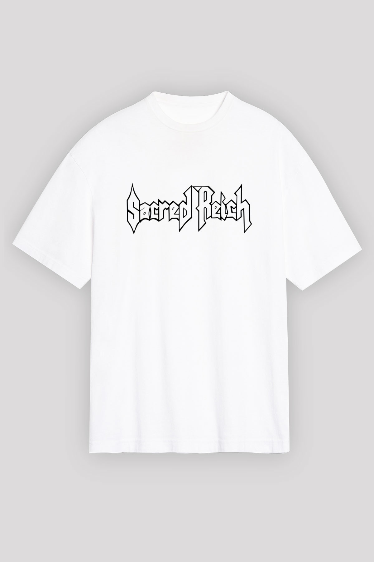 Sacred Reich Beyaz Unisex Oversize Tişört T-Shirt