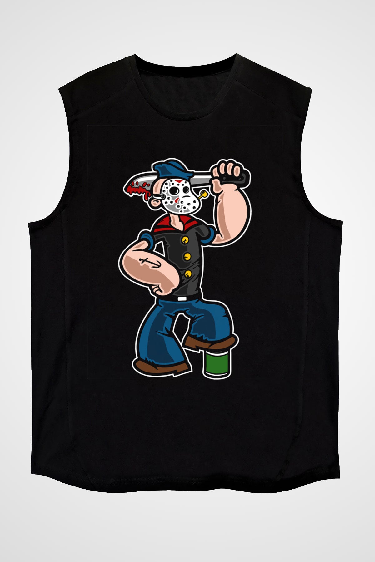 Sailor Mass Murderer Temel Reis Baskılı Siyah Unisex Kolsuz Tişört