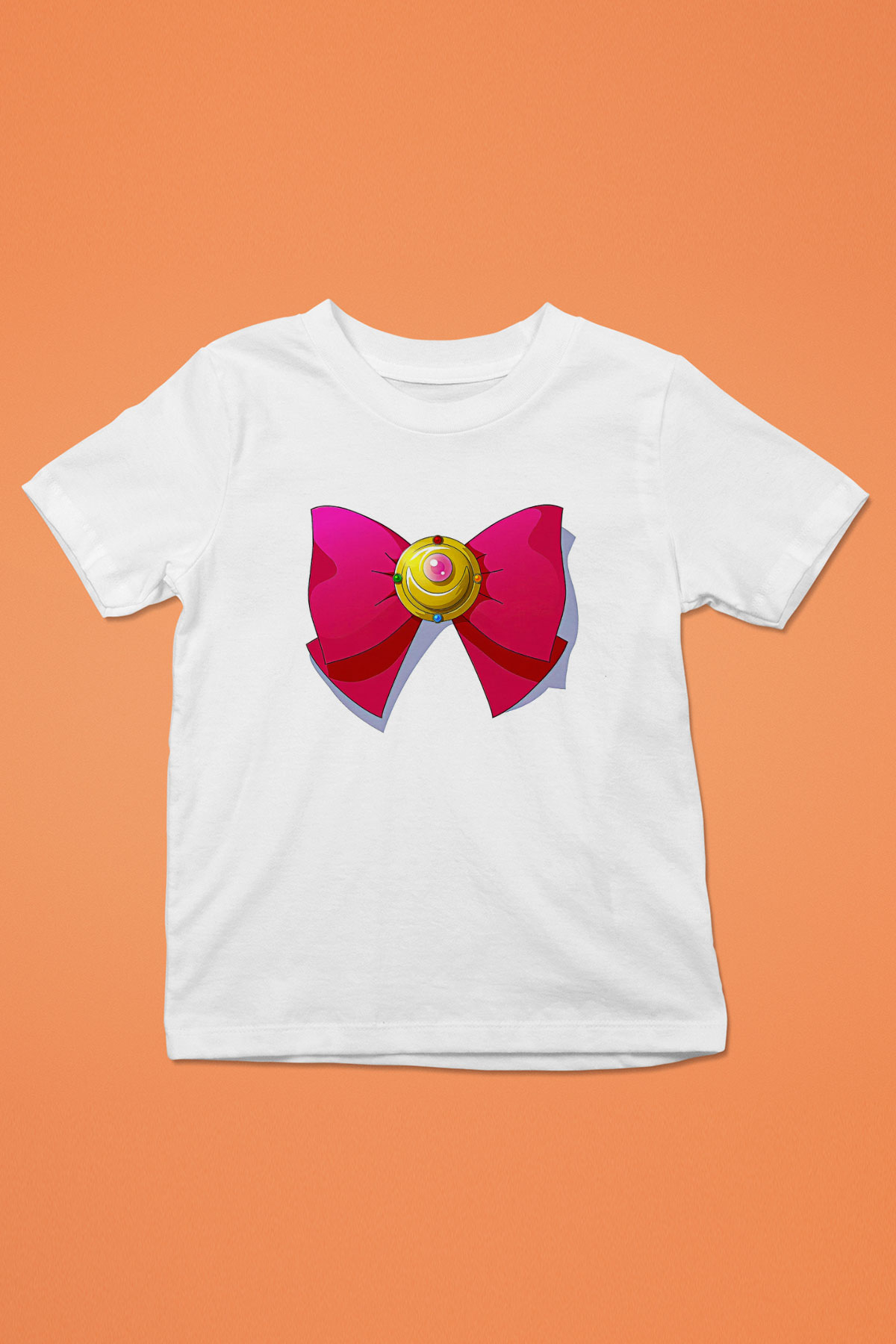 Sailor Moon Baskılı Beyaz Unisex Beyaz Çocuk Tişört - Tshirt