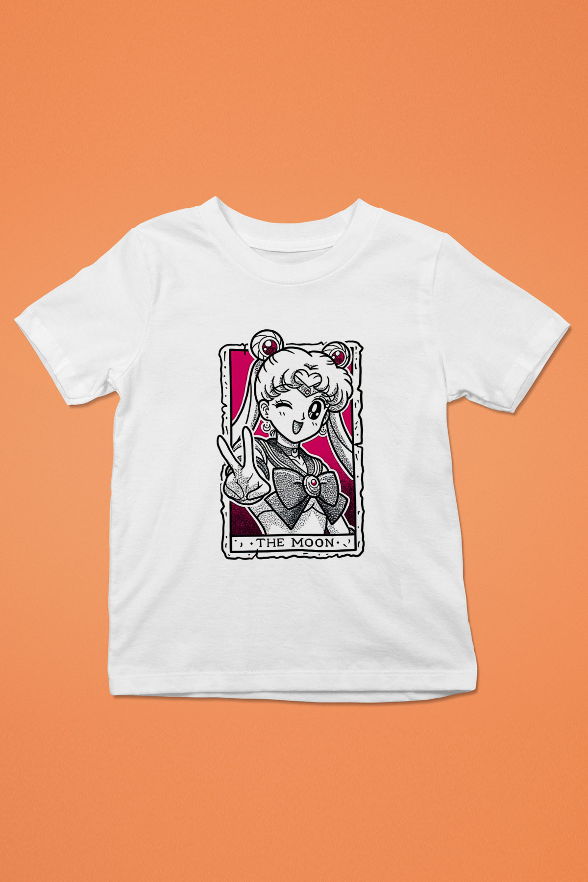 Sailor Moon Baskılı Beyaz Unisex Beyaz Çocuk Tişört - Tshirt