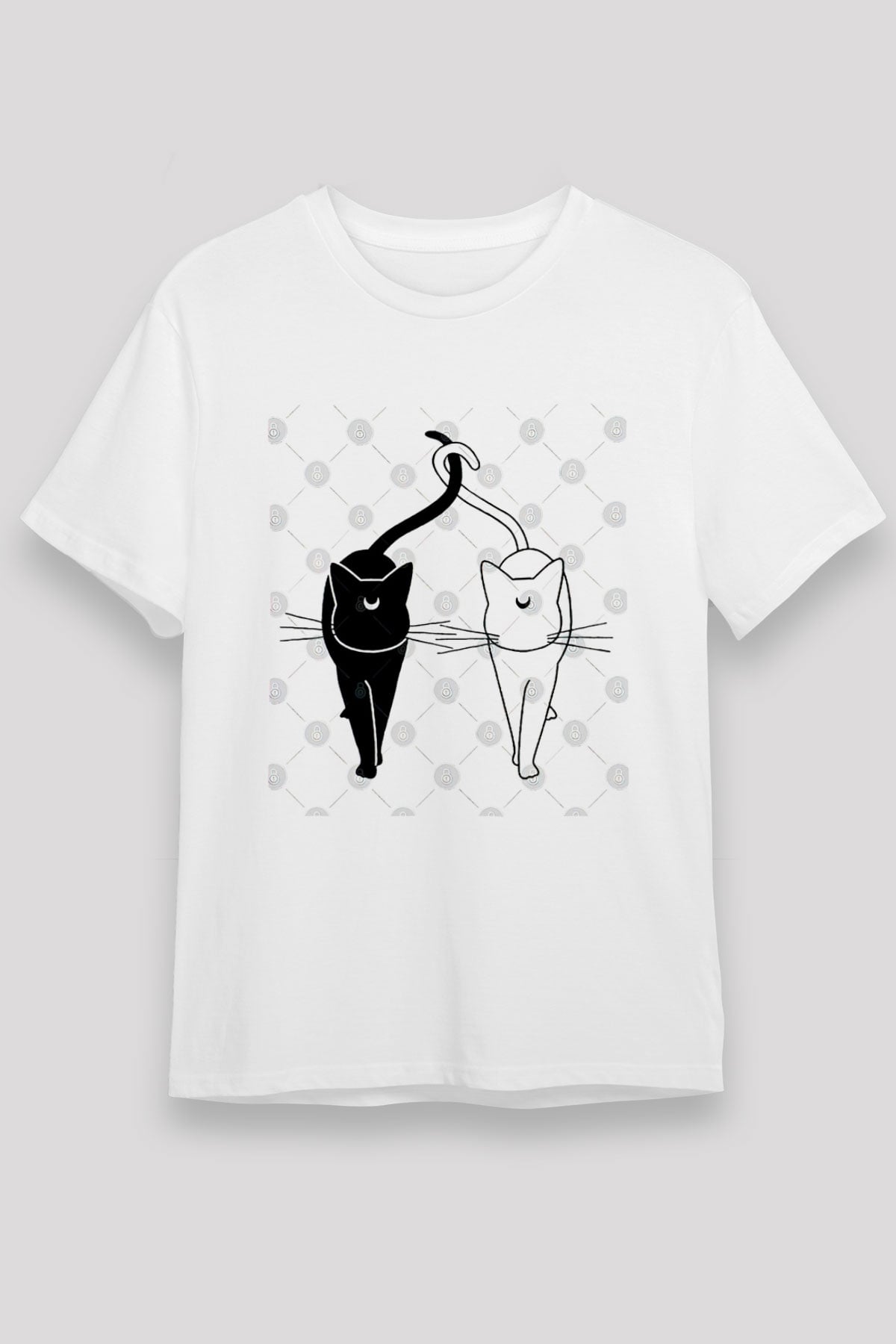 Sailor Moon Unisex Baskılı Beyaz Tişört - Tshirt