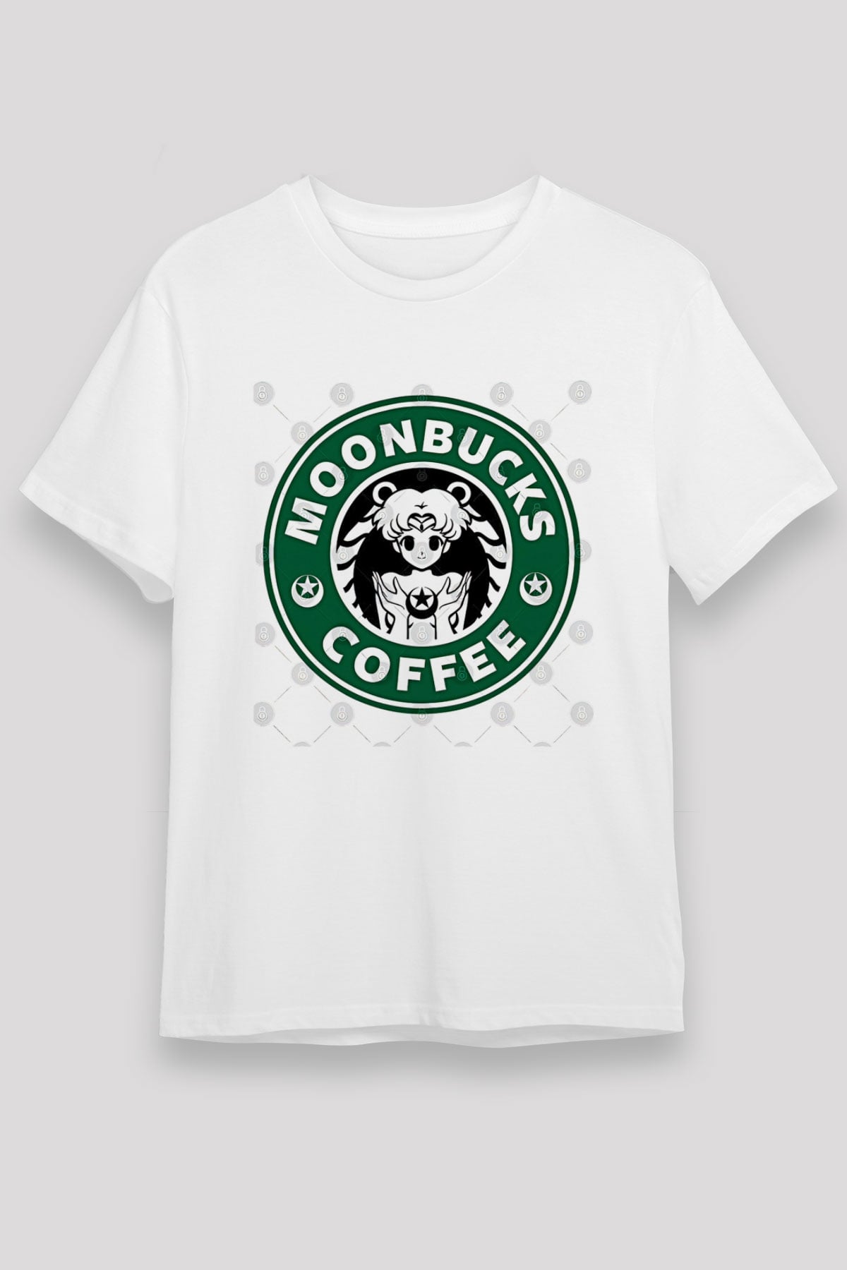 Sailor Moon Unisex Baskılı Beyaz Tişört - Tshirt