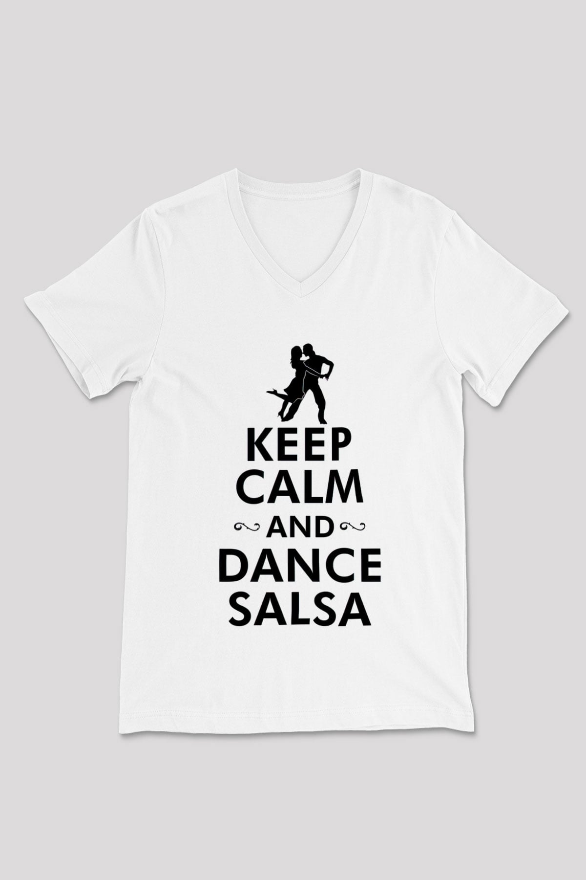 Salsa Beyaz Unisex V Yaka Tişört
