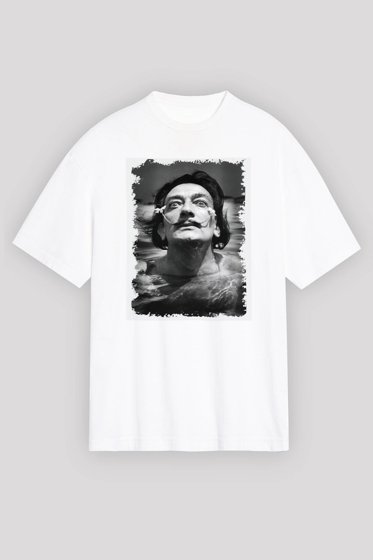 Salvador Dali Beyaz Unisex Oversize Tişört T-Shirt
