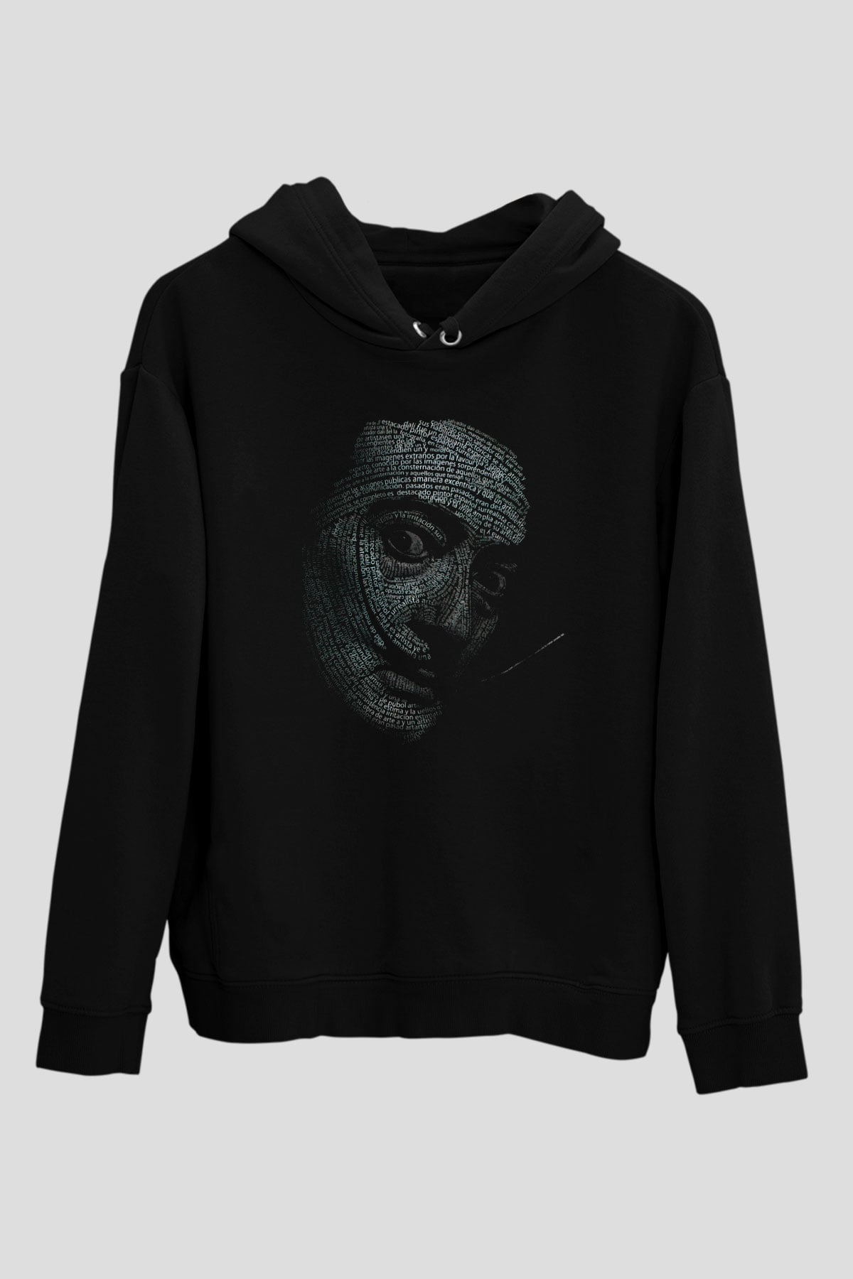 Salvador Dali Siyah Unisex Hoodie