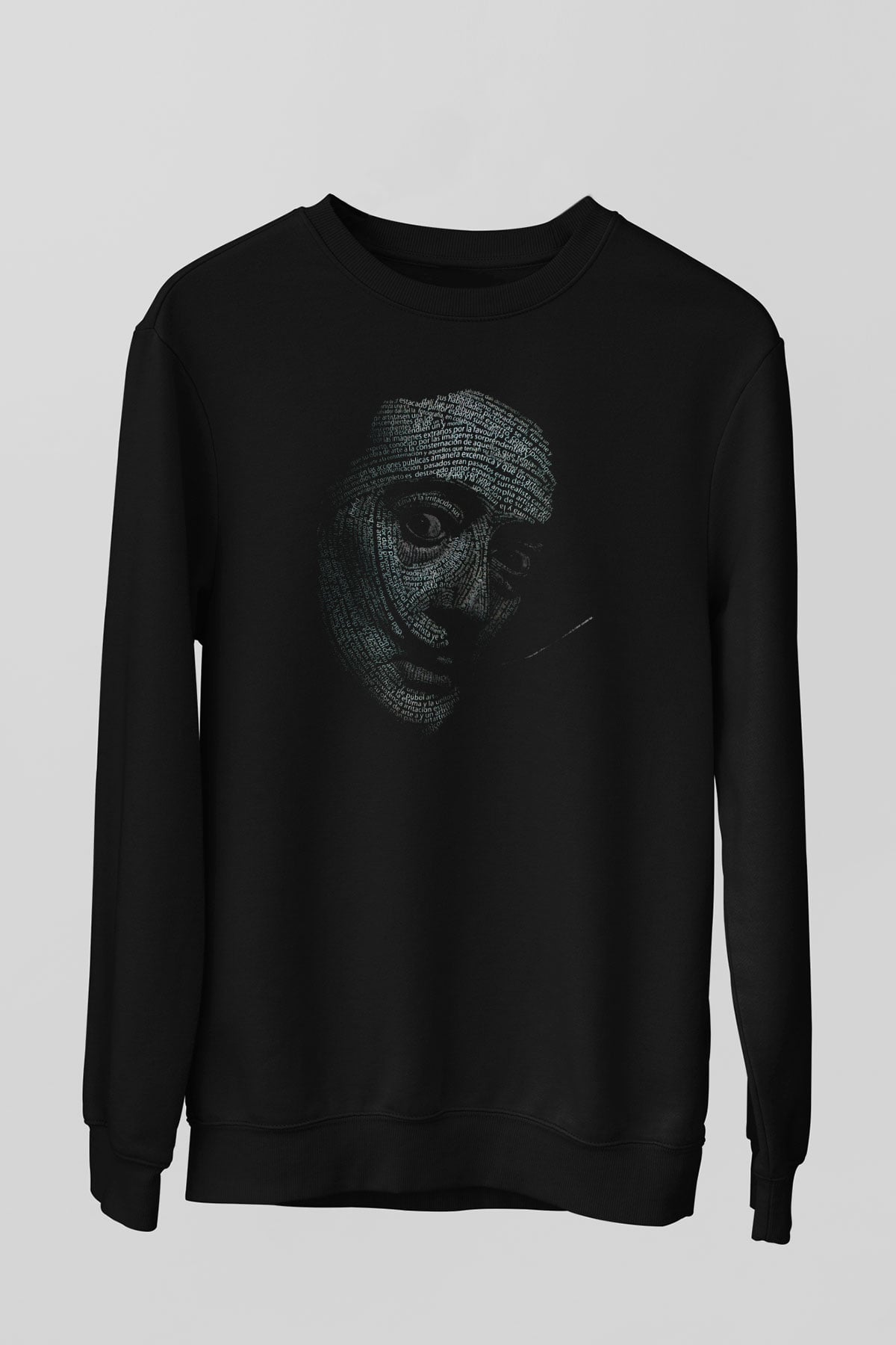 Salvador Dali Siyah Unisex Sweatshirt