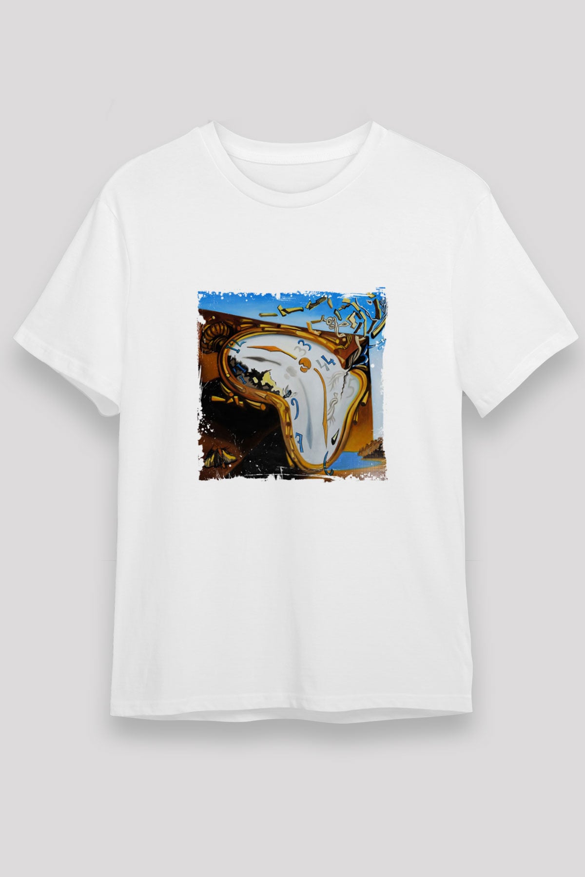 Salvador Dali Unisex Baskılı Beyaz Tişört