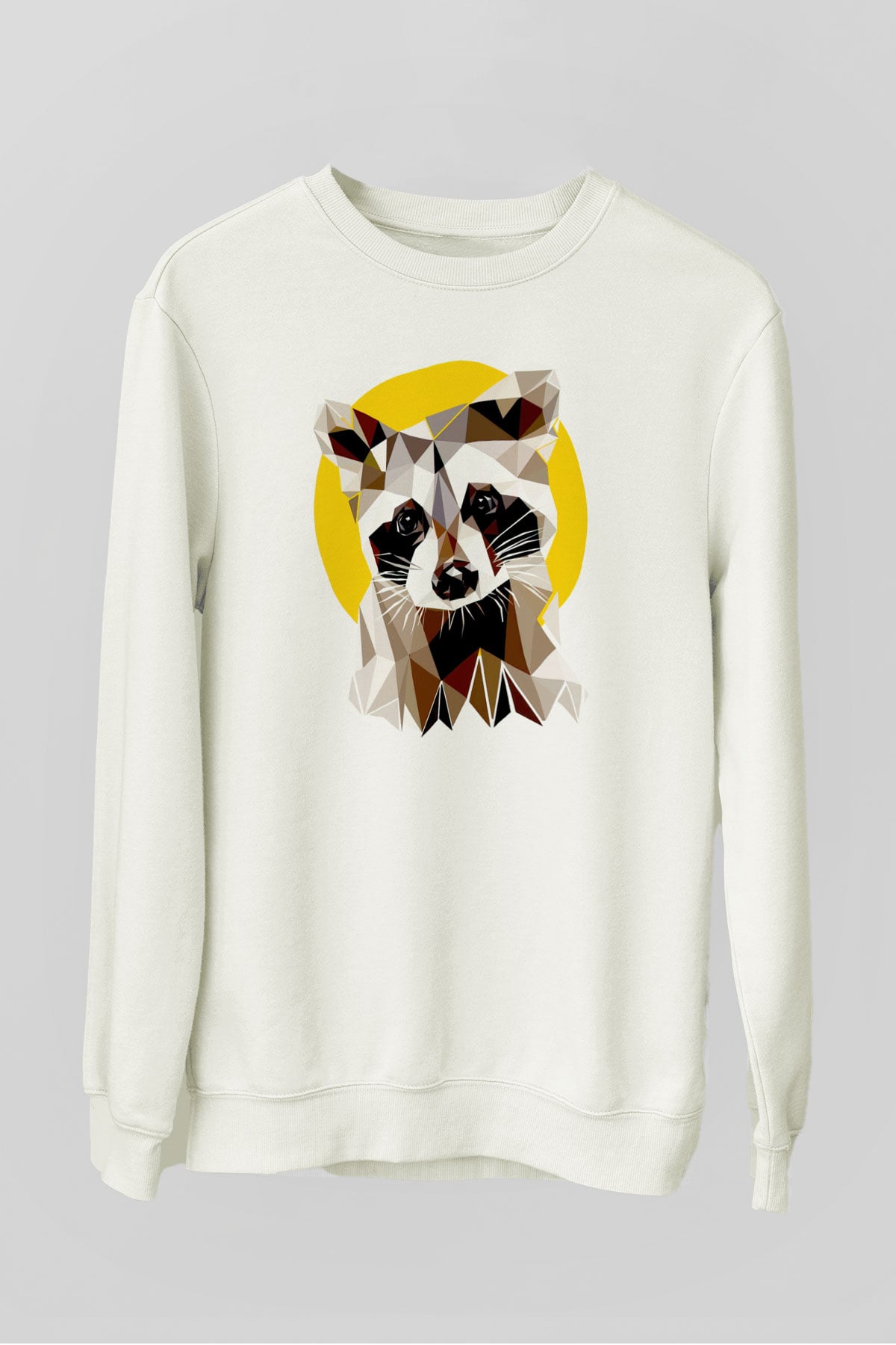 Samur Baskılı Unisex Beyaz  Sweatshirt