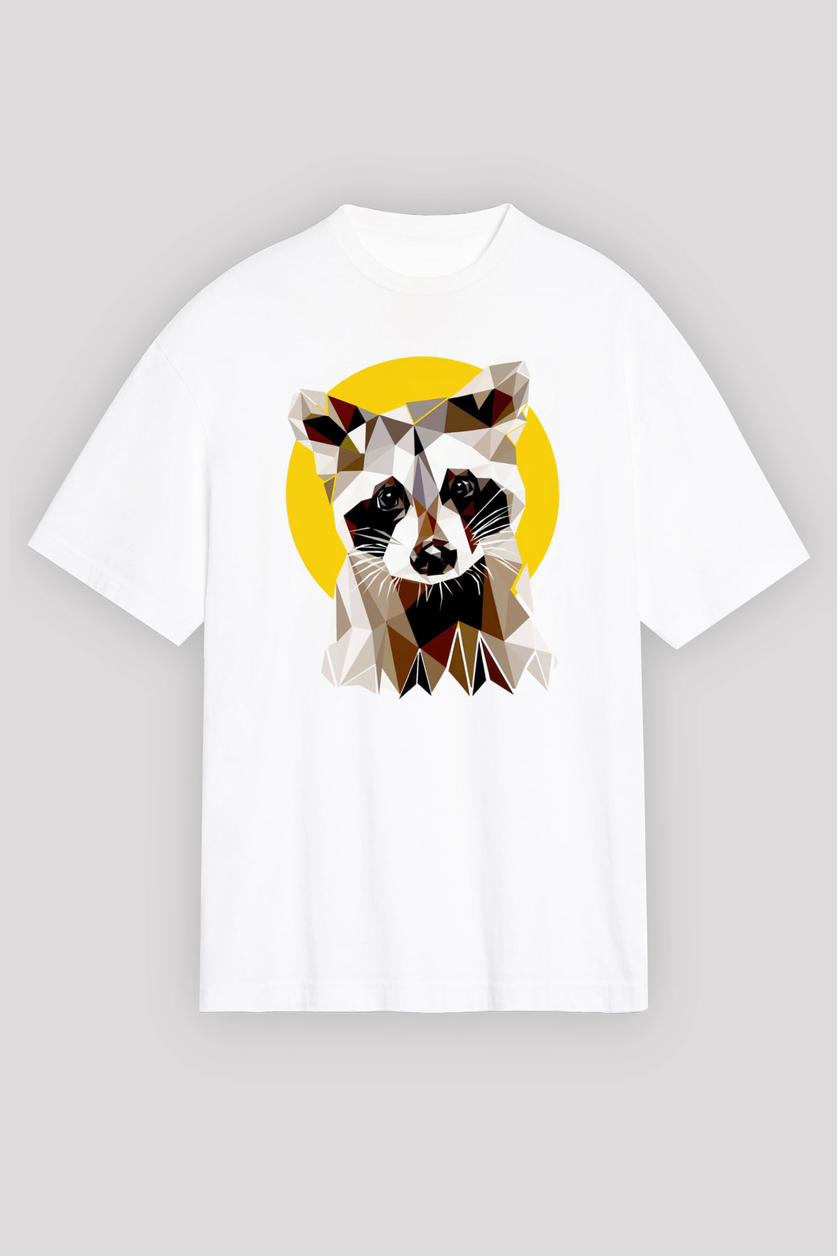Samur Baskılı Unisex Beyaz Tişört