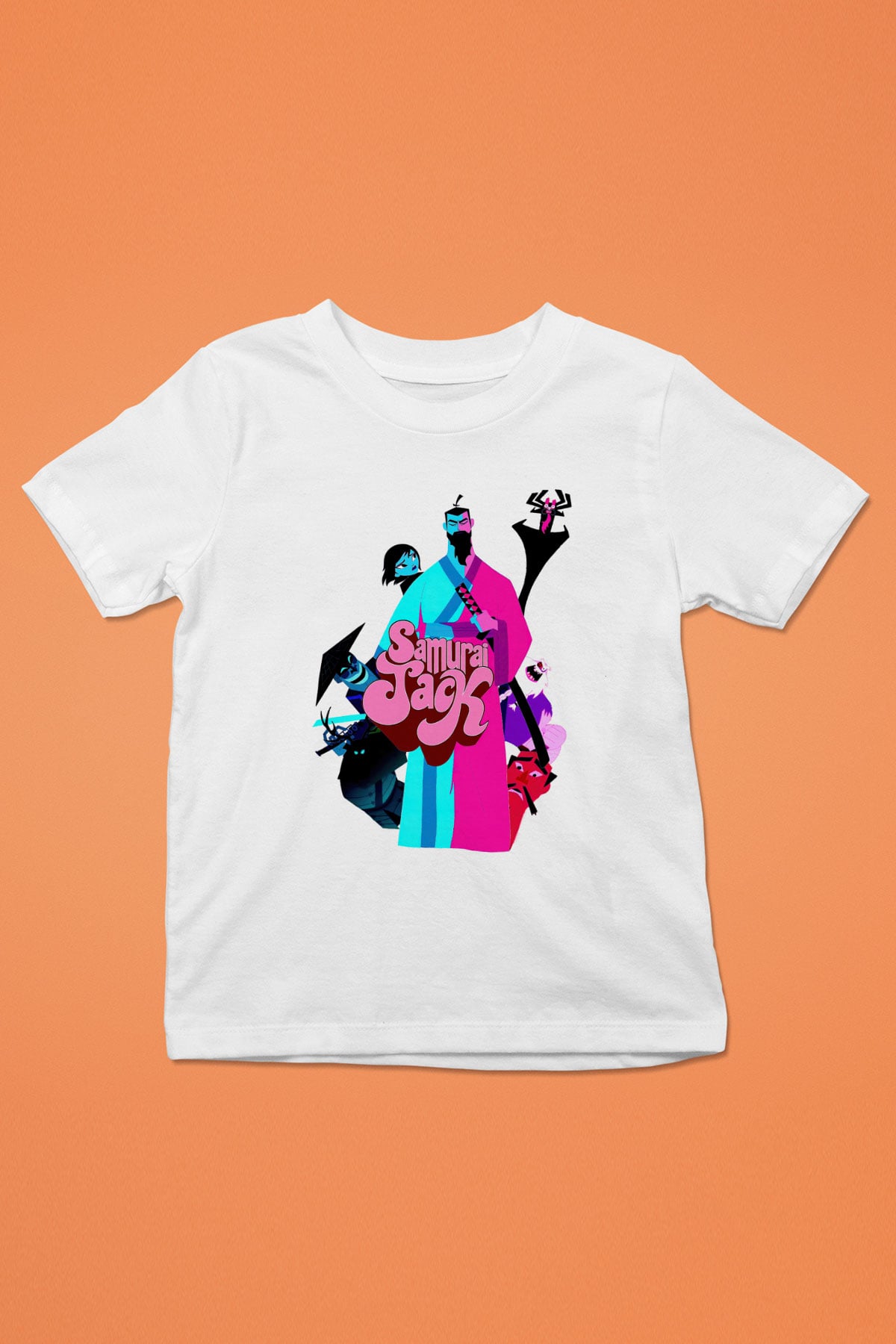 Samurai Jack Beyaz Unisex Çocuk Tişört