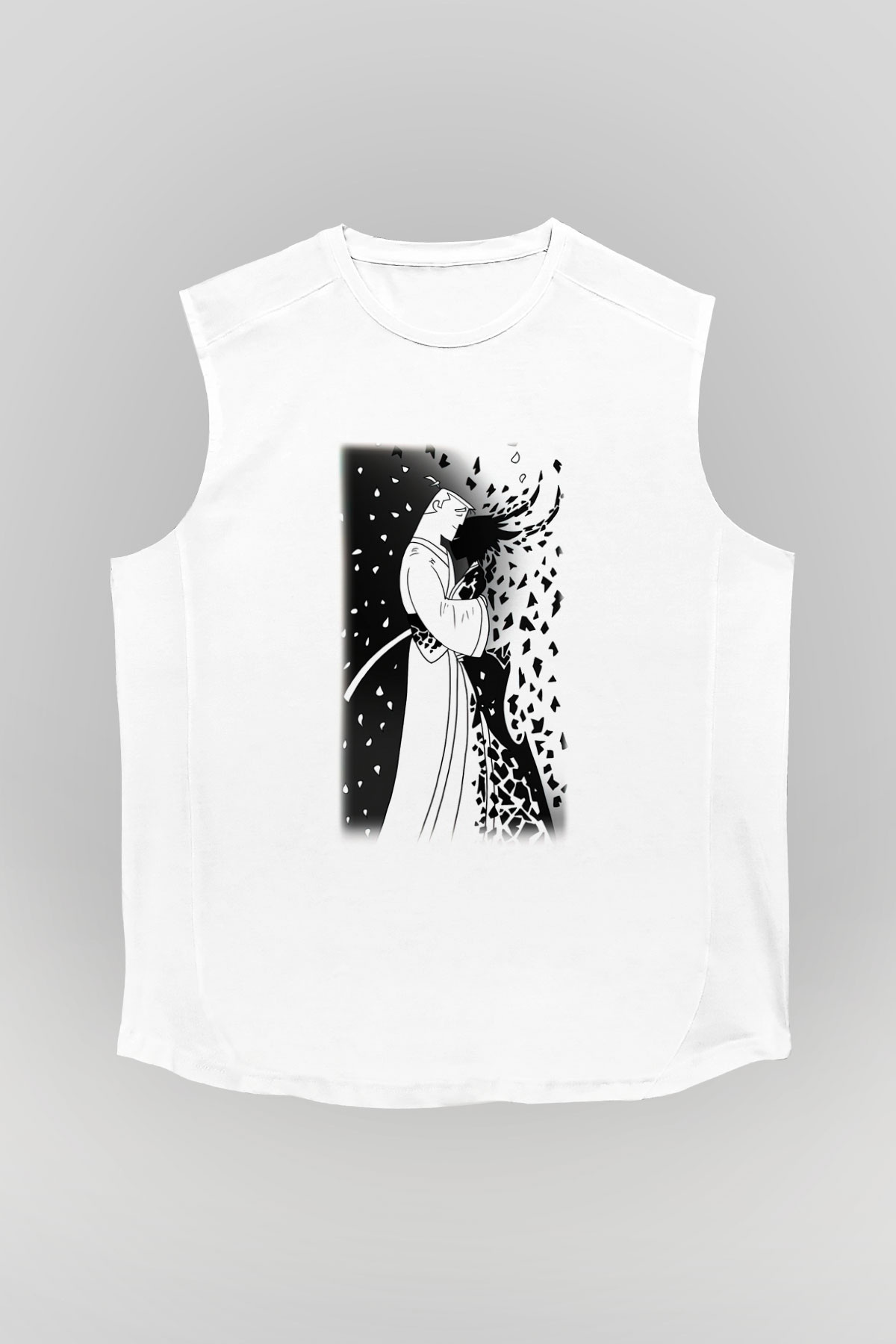 Samurai Jack Beyaz Unisex Kolsuz Tişört